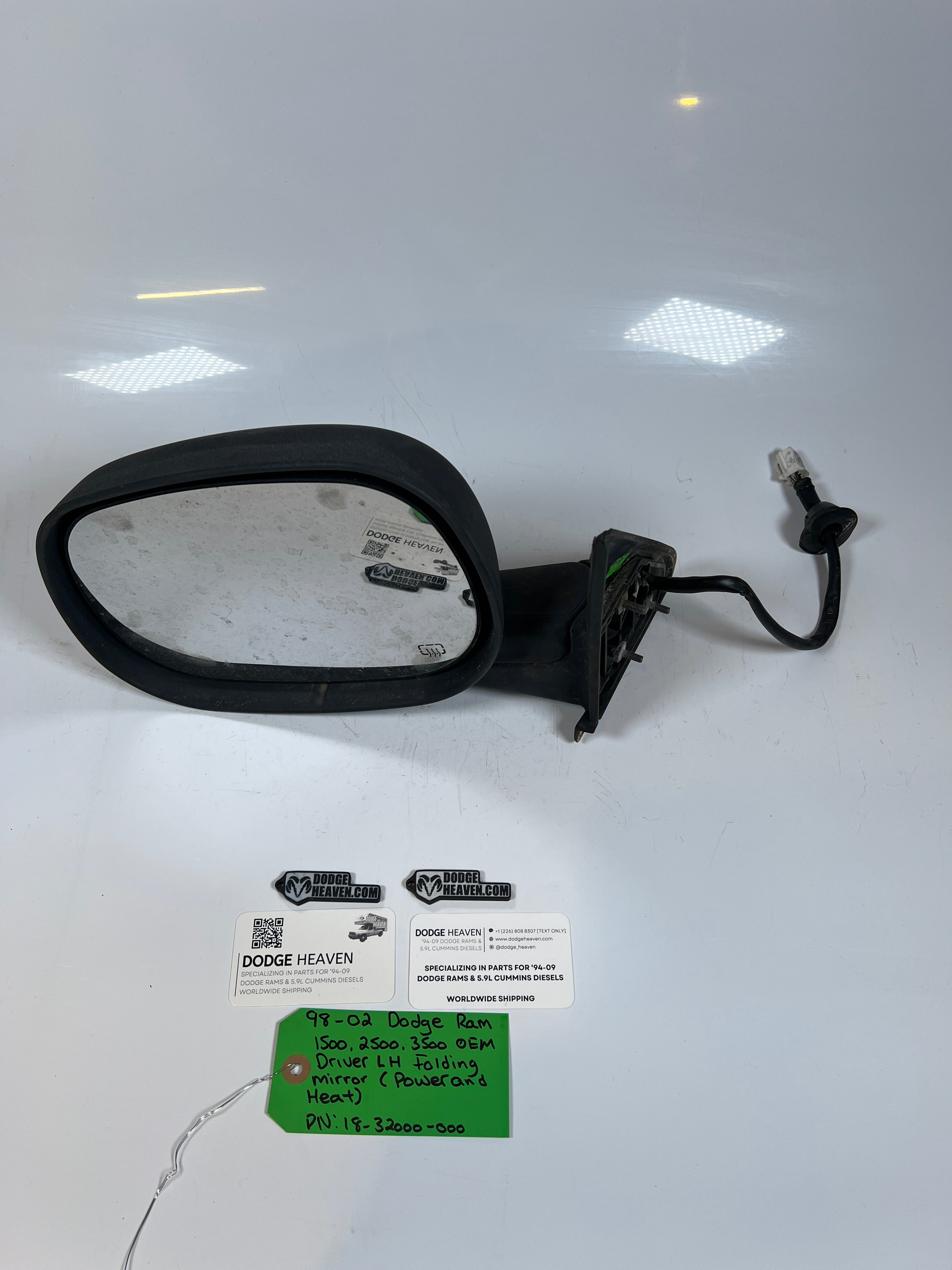 1998-2002 Dodge Ram 1500-3500 Driver Folding Power/ Heated Mirror
