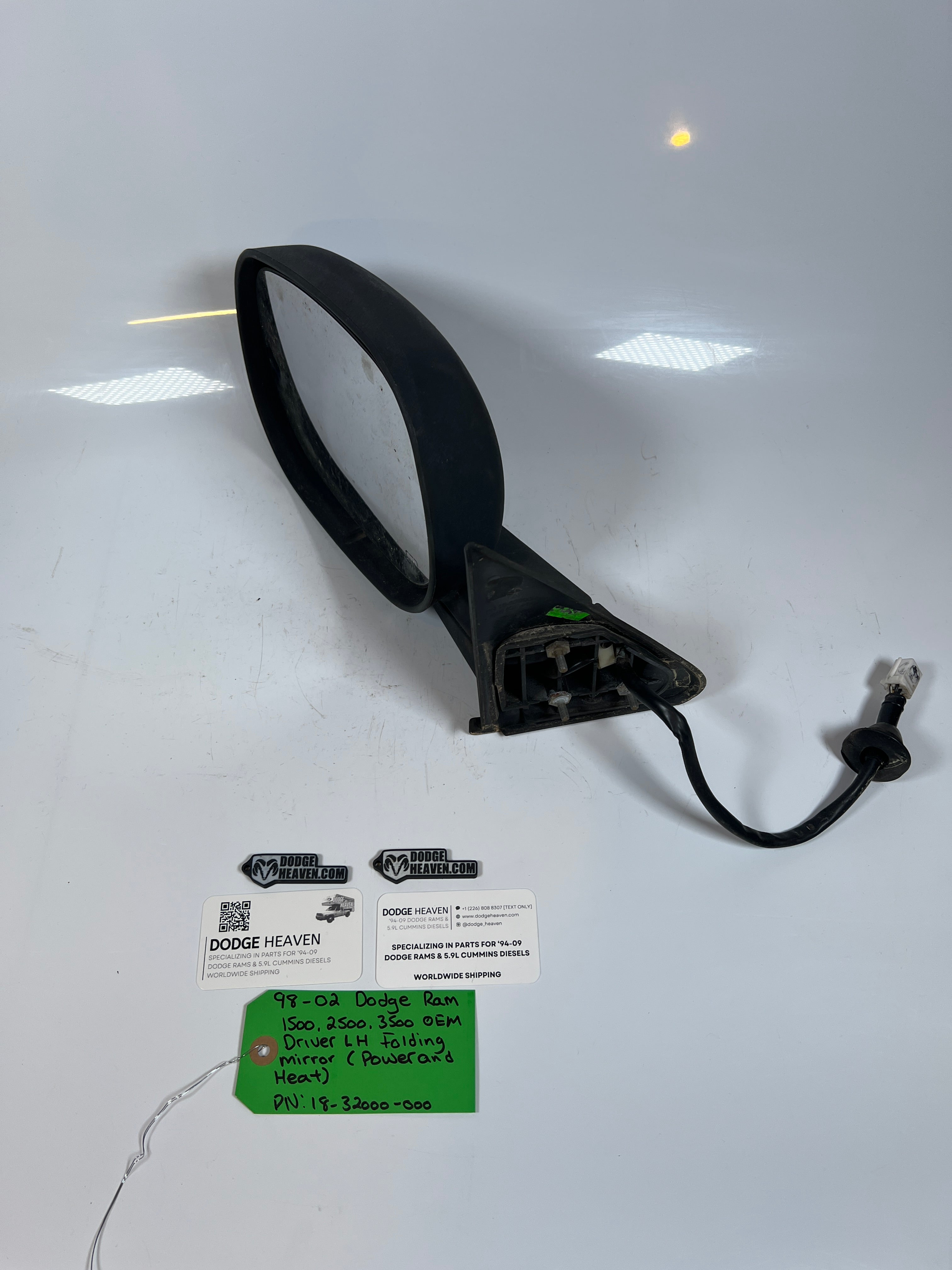 1998-2002 Dodge Ram 1500-3500 Driver Folding Power/ Heated Mirror