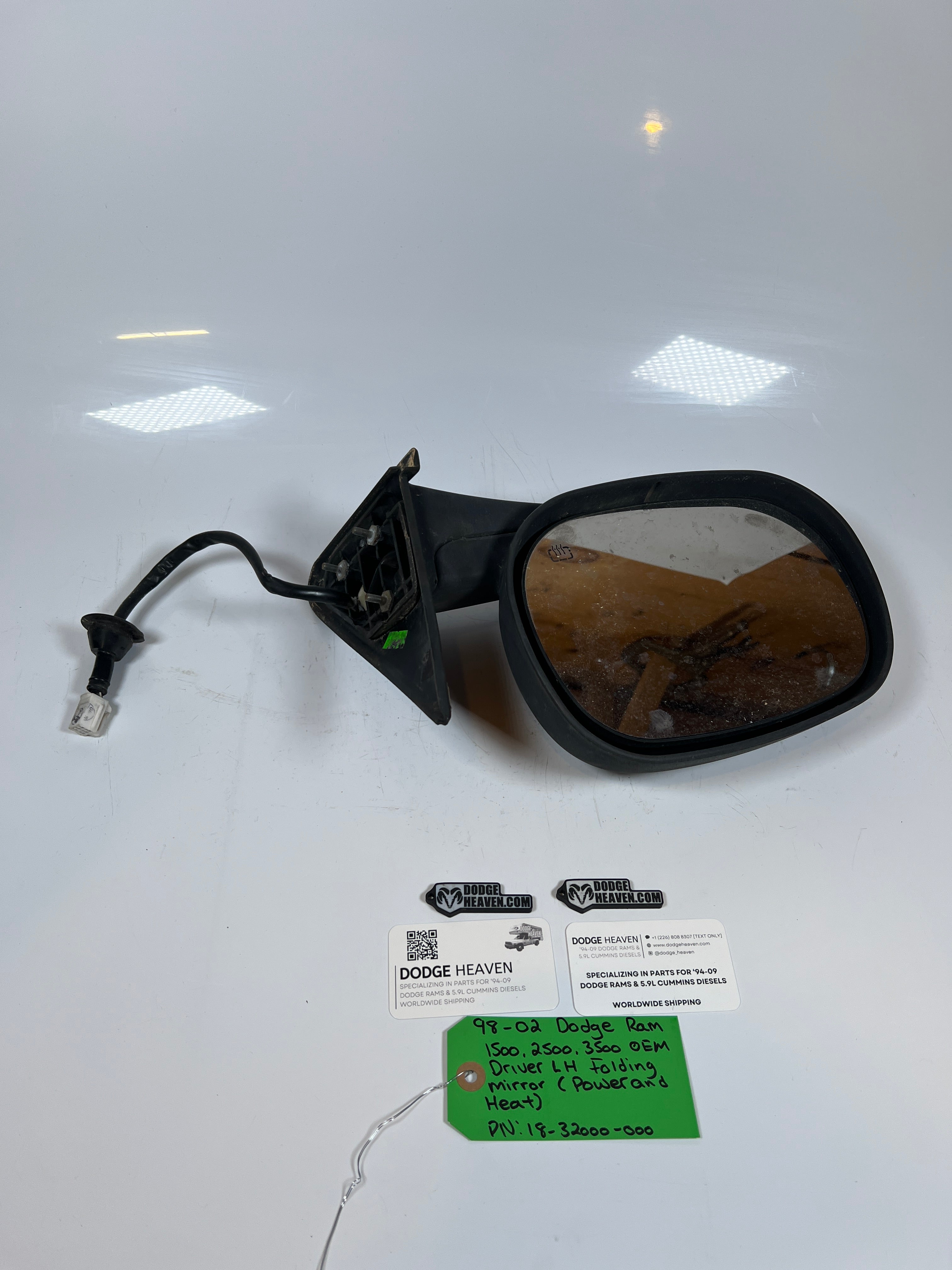 1998-2002 Dodge Ram 1500-3500 Driver Folding Power/ Heated Mirror