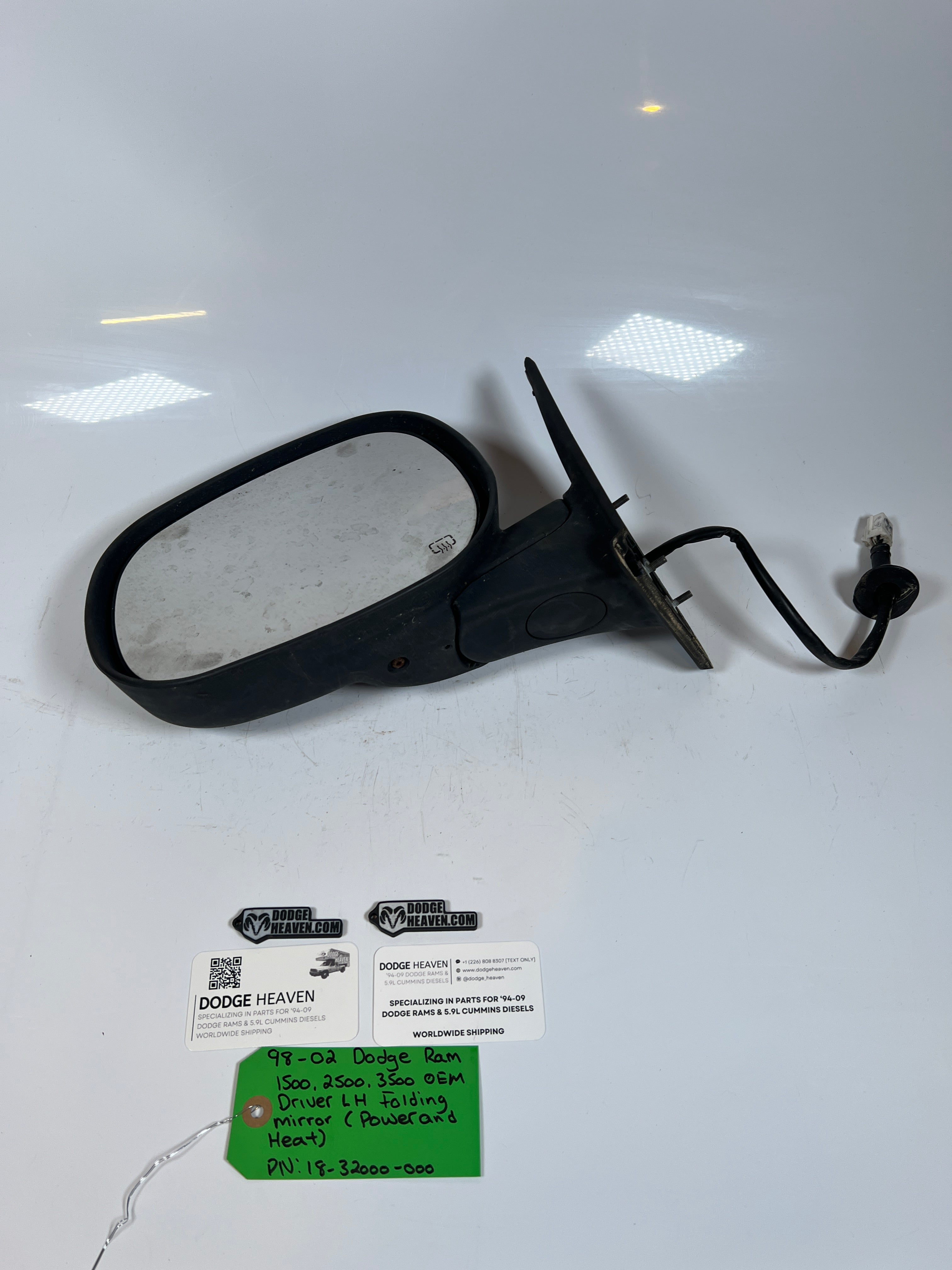 1998-2002 Dodge Ram 1500-3500 Driver Folding Power/ Heated Mirror