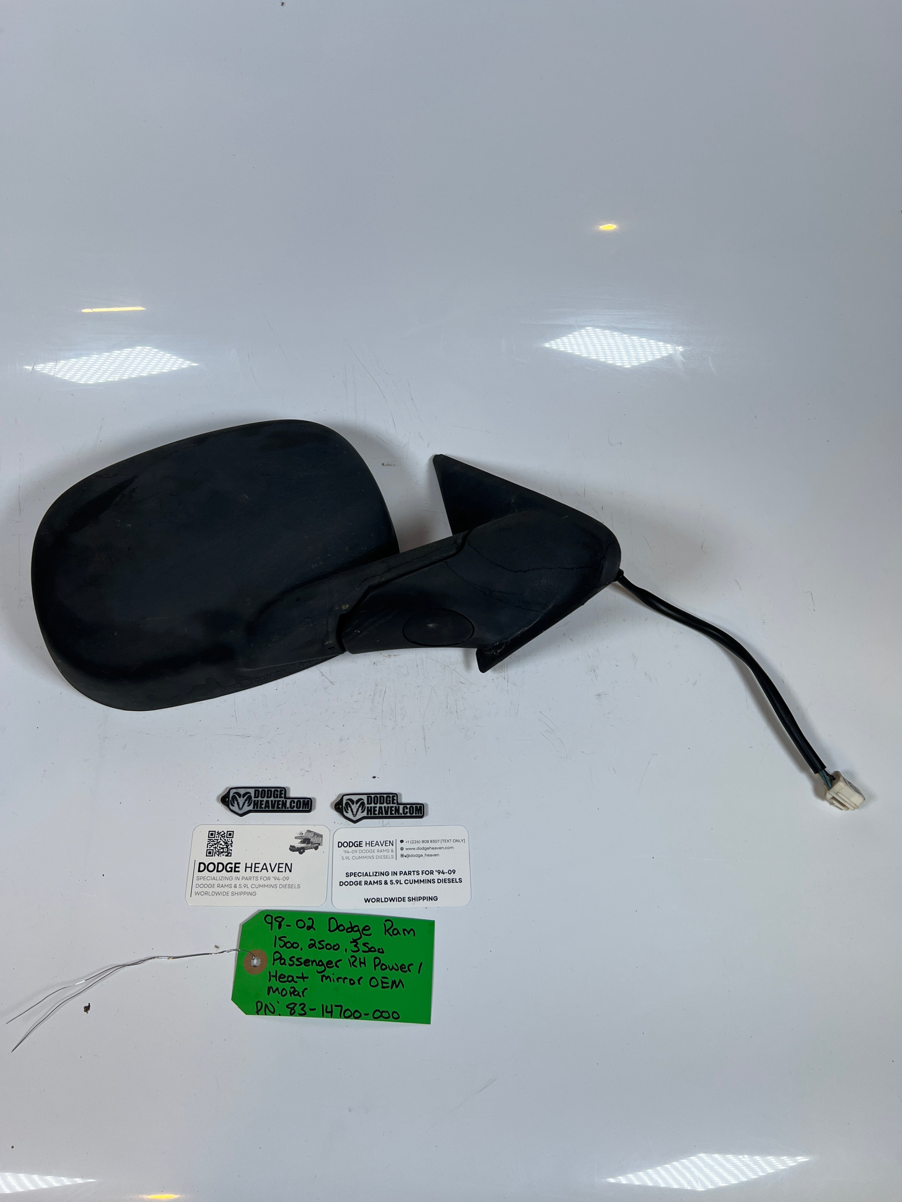 1998-2002 Dodge Ram 1500-3500 Passenger Folding Power / Heated Mirror