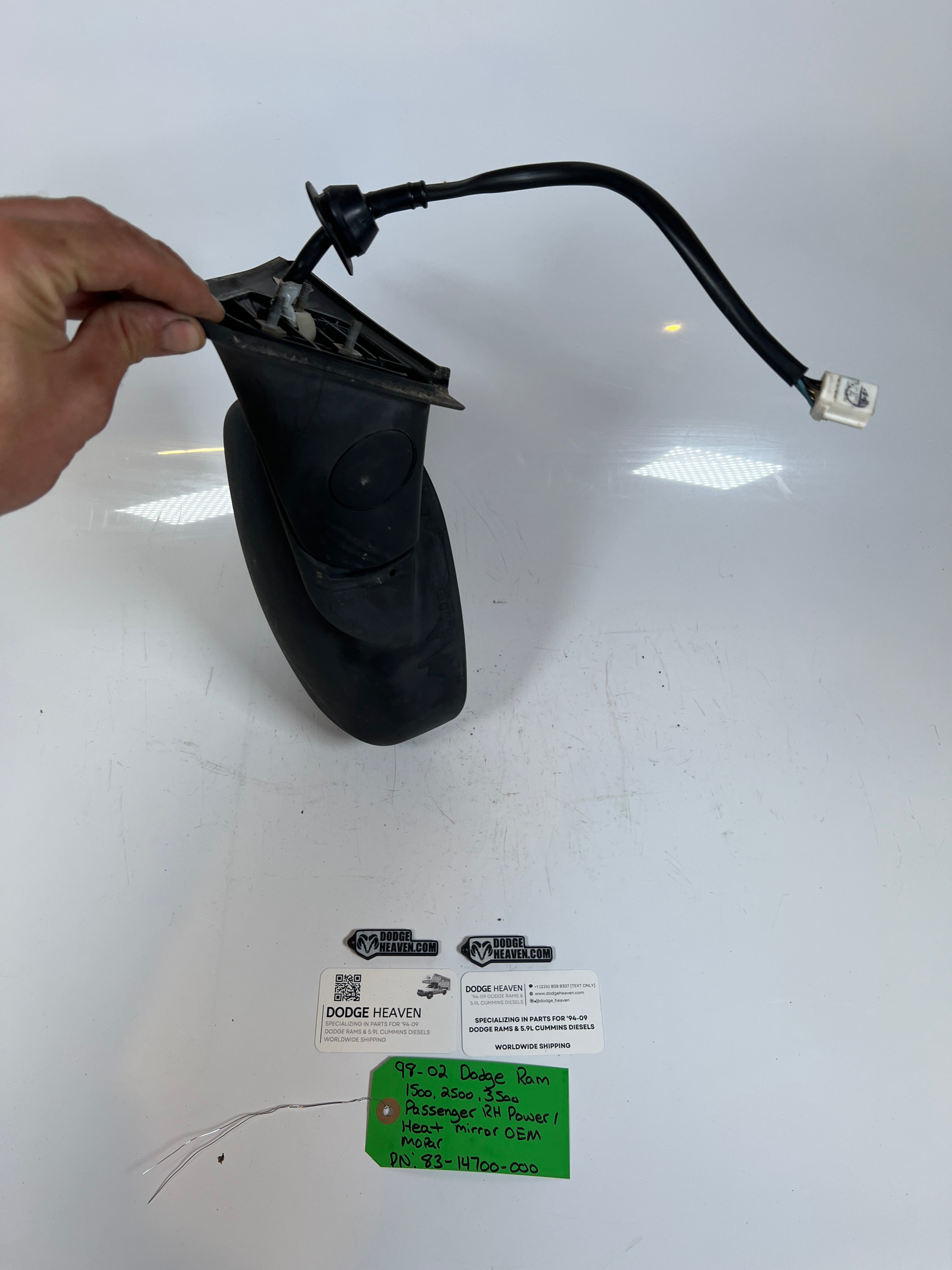 1998-2002 Dodge Ram 1500-3500 Passenger Folding Power / Heated Mirror