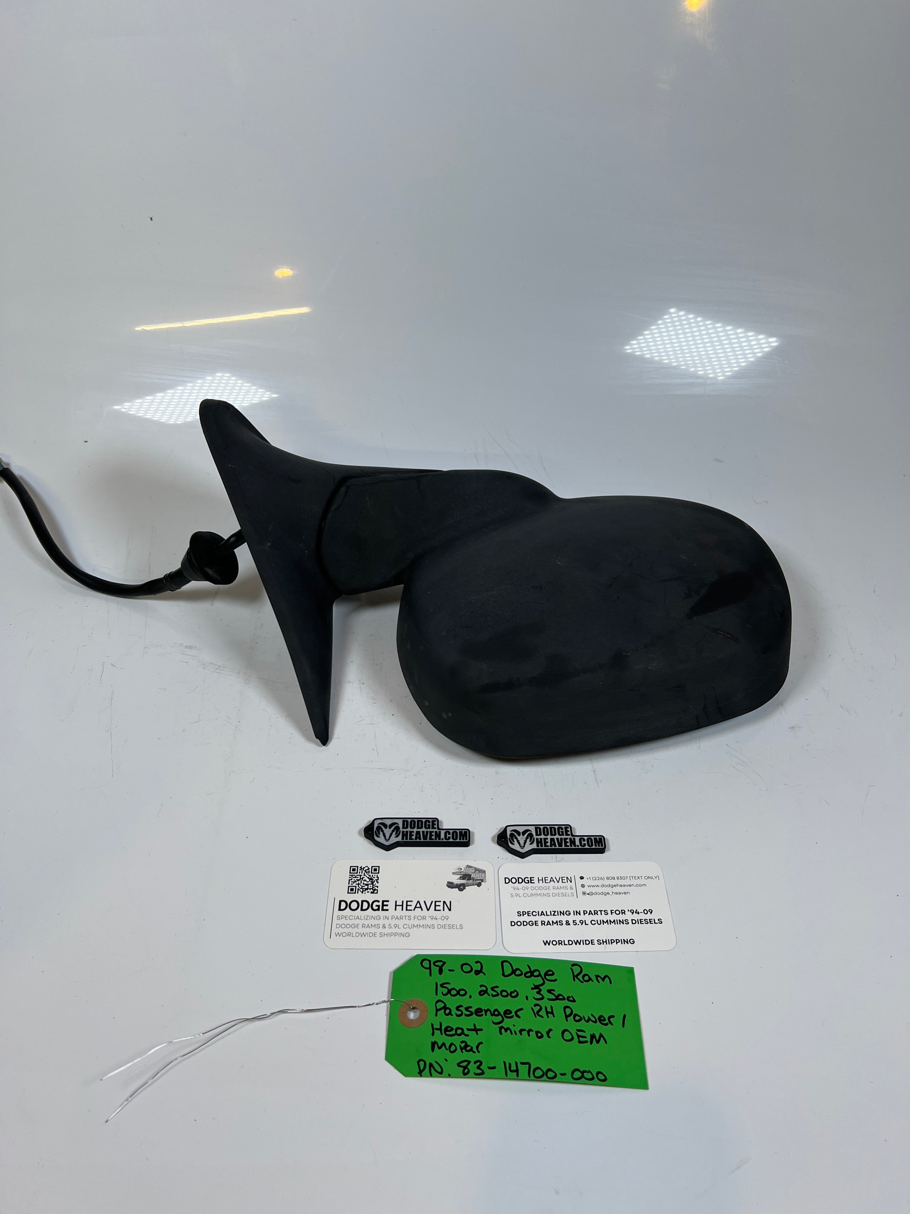 1998-2002 Dodge Ram 1500-3500 Passenger Folding Power / Heated Mirror