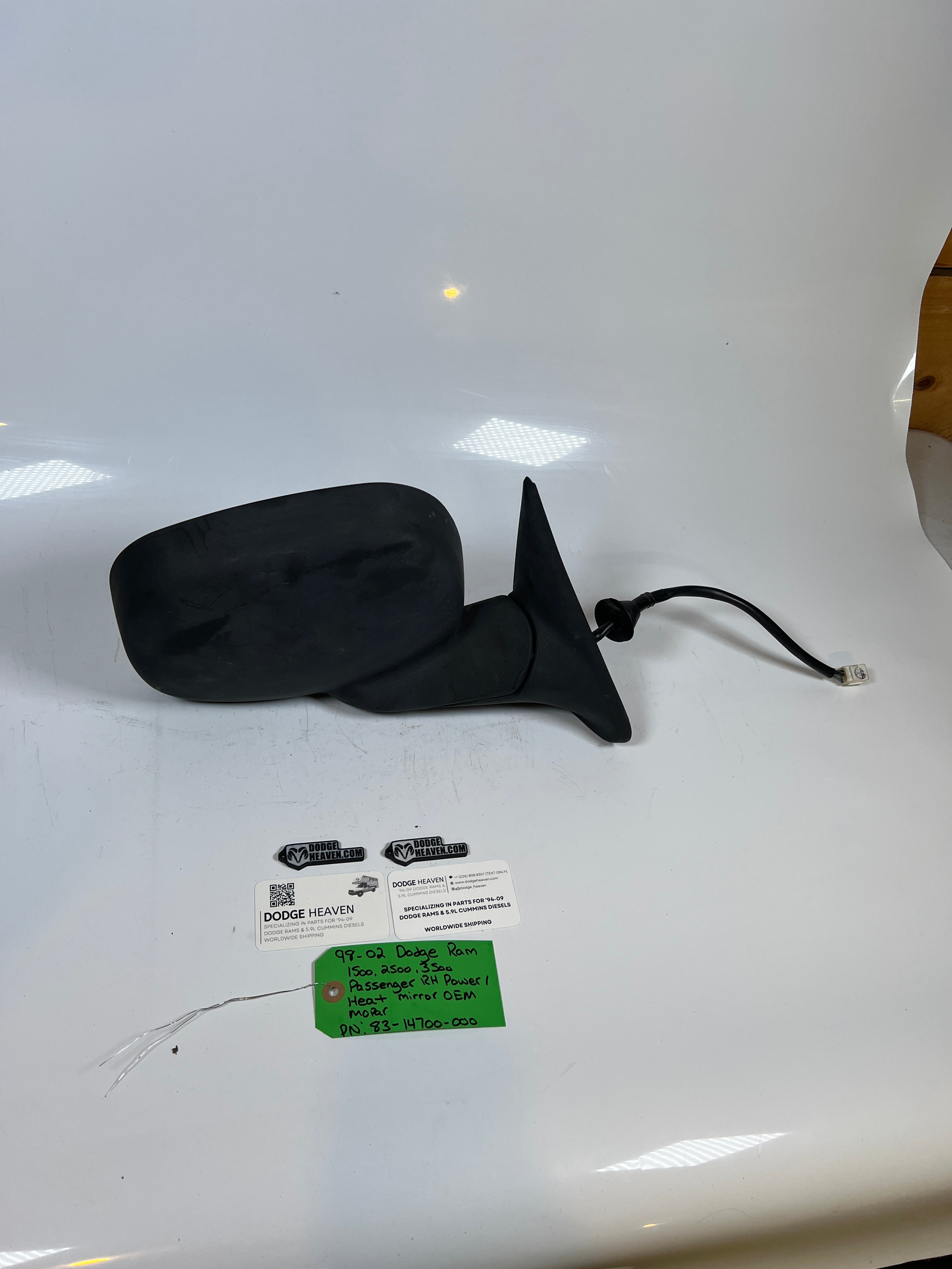 1998-2002 Dodge Ram 1500-3500 Passenger Folding Power / Heated Mirror
