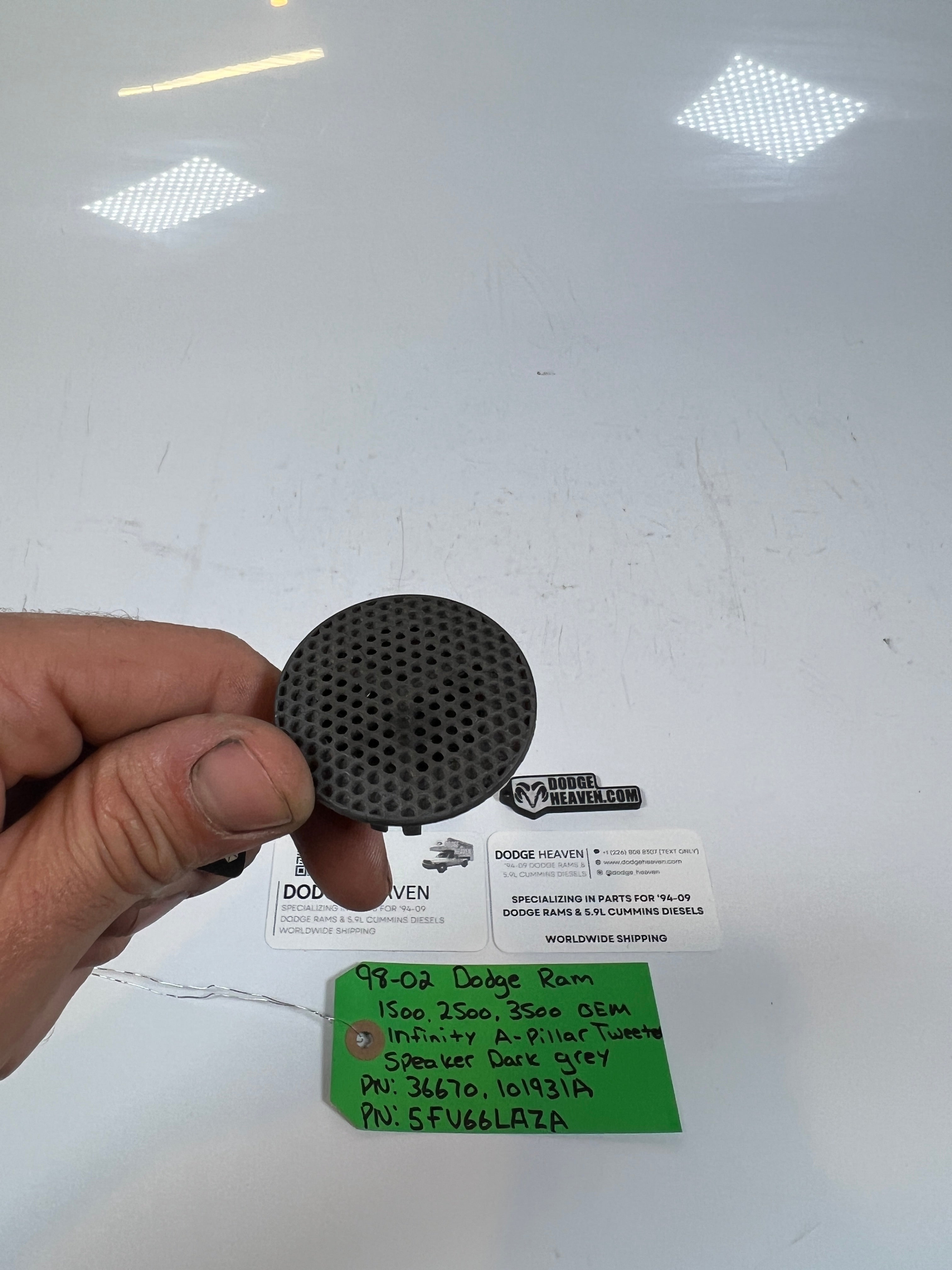 1998-2002 Dodge ram 1500 2500 3500 Infinity A-Pillar Tweeter Speaker