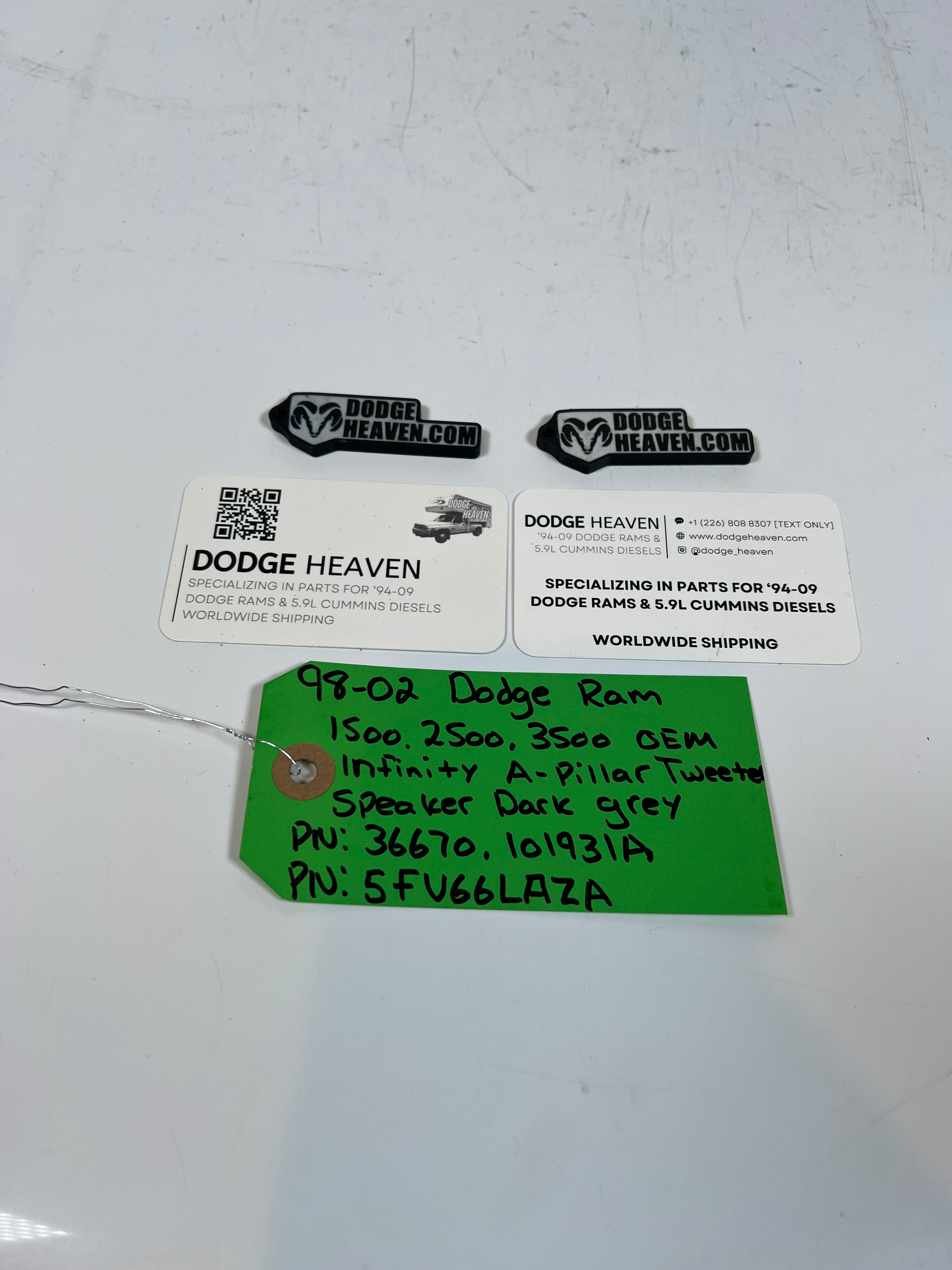 1998-2002 Dodge ram 1500 2500 3500 Infinity A-Pillar Tweeter Speaker