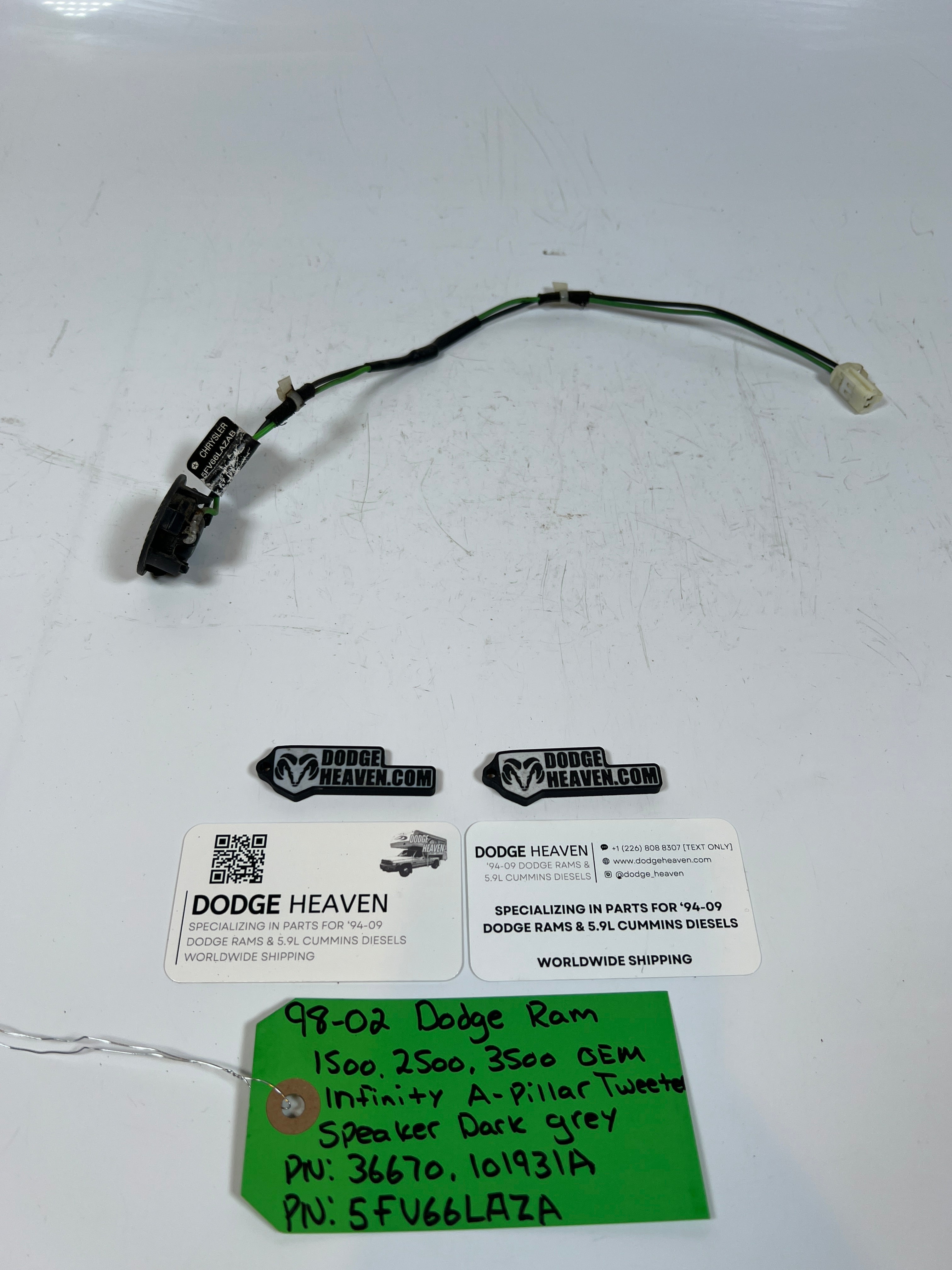 1998-2002 Dodge ram 1500 2500 3500 Infinity A-Pillar Tweeter Speaker
