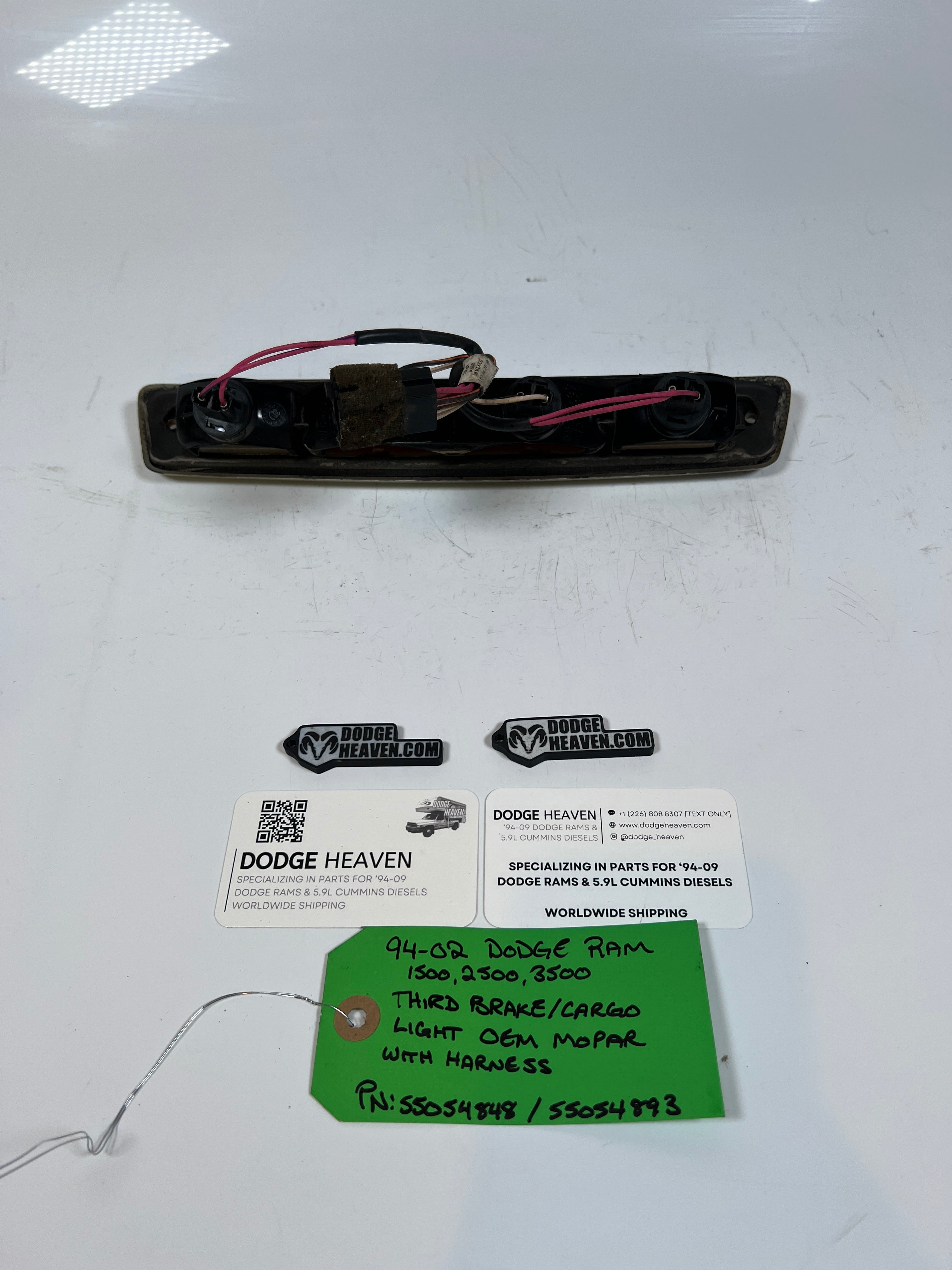 1994-2002 Dodge Ram 1500-3500 Third Brake Light With Wire Harness