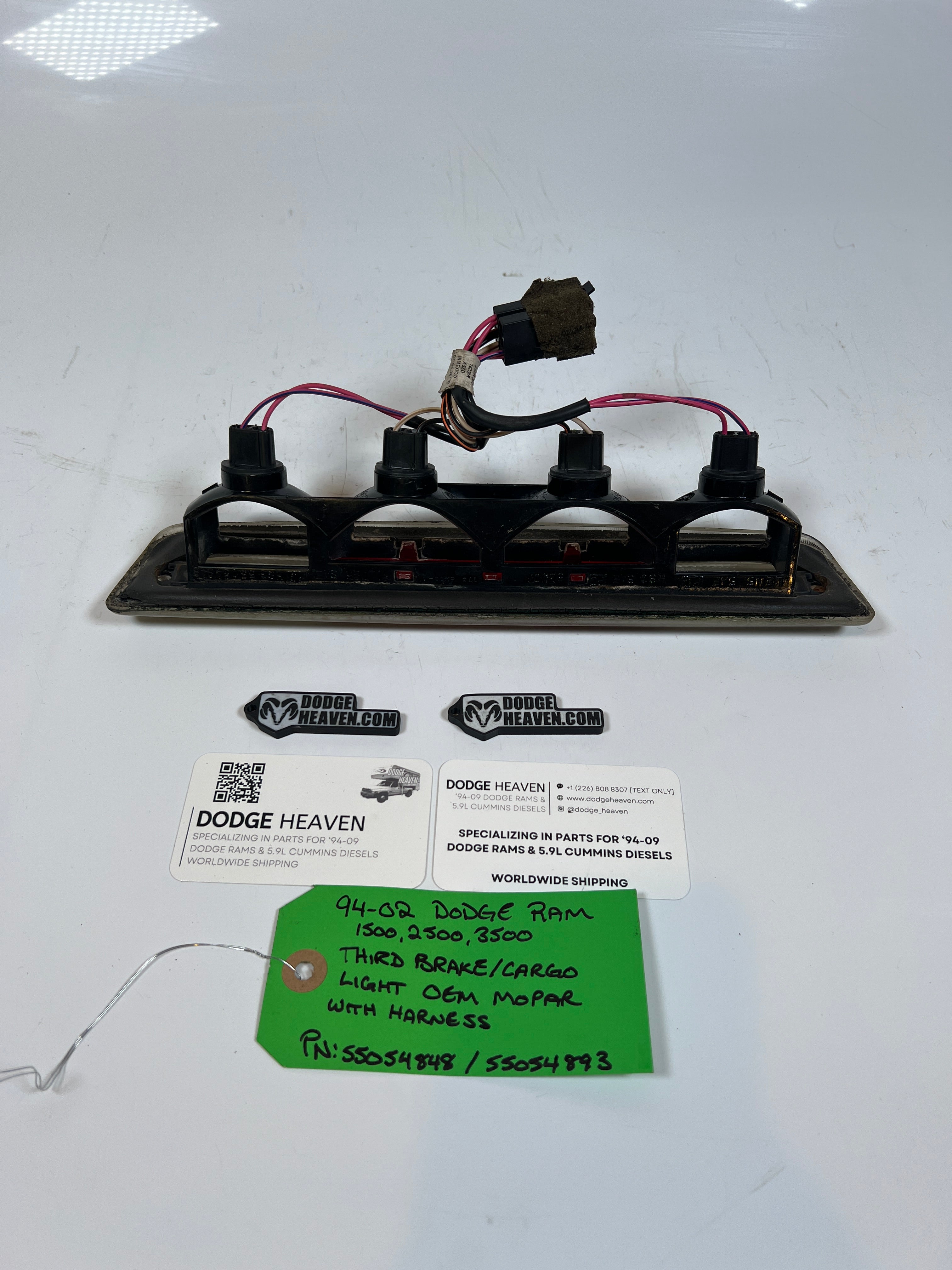 1994-2002 Dodge Ram 1500-3500 Third Brake Light With Wire Harness