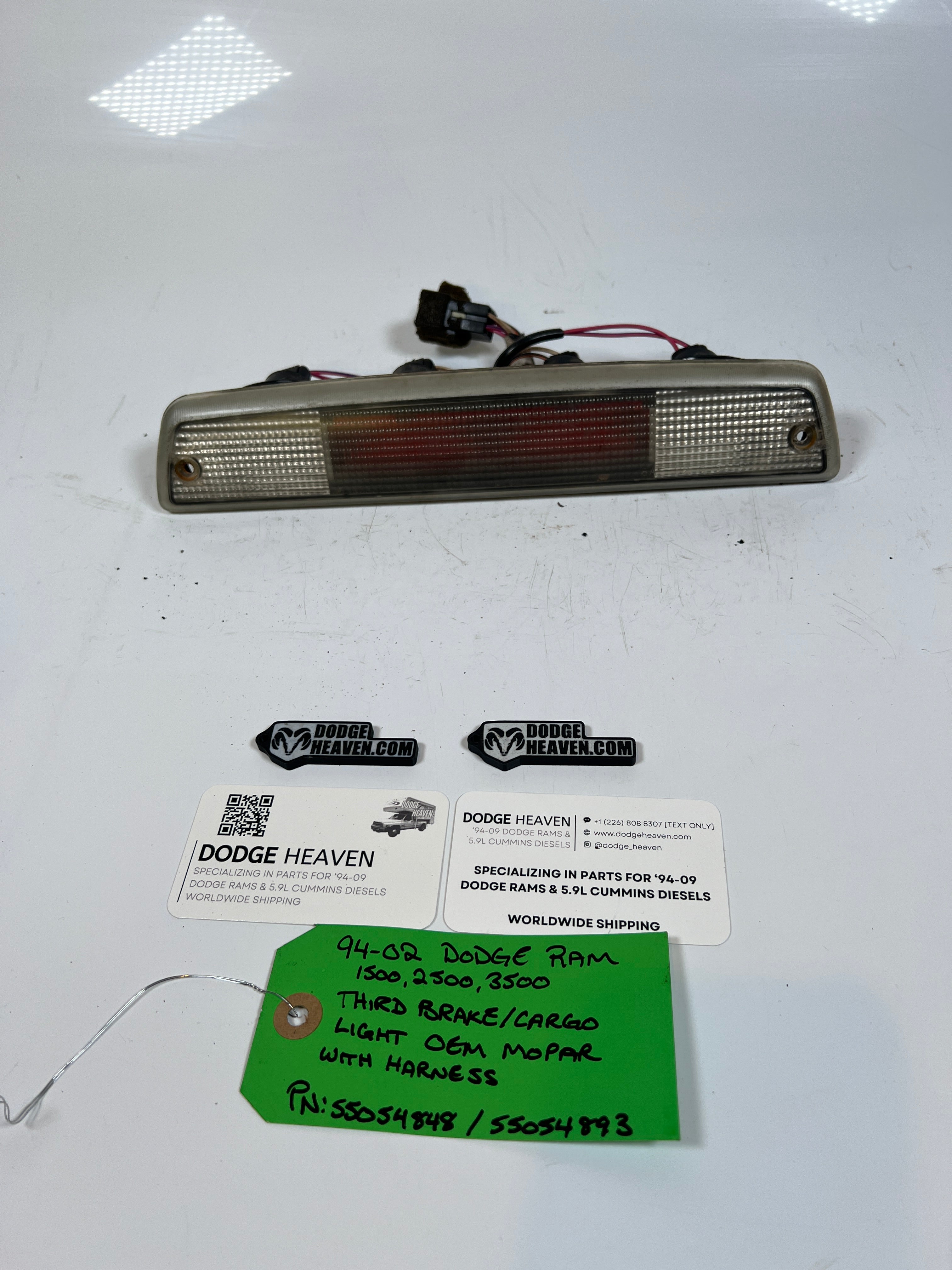 1994-2002 Dodge Ram 1500-3500 Third Brake Light With Wire Harness