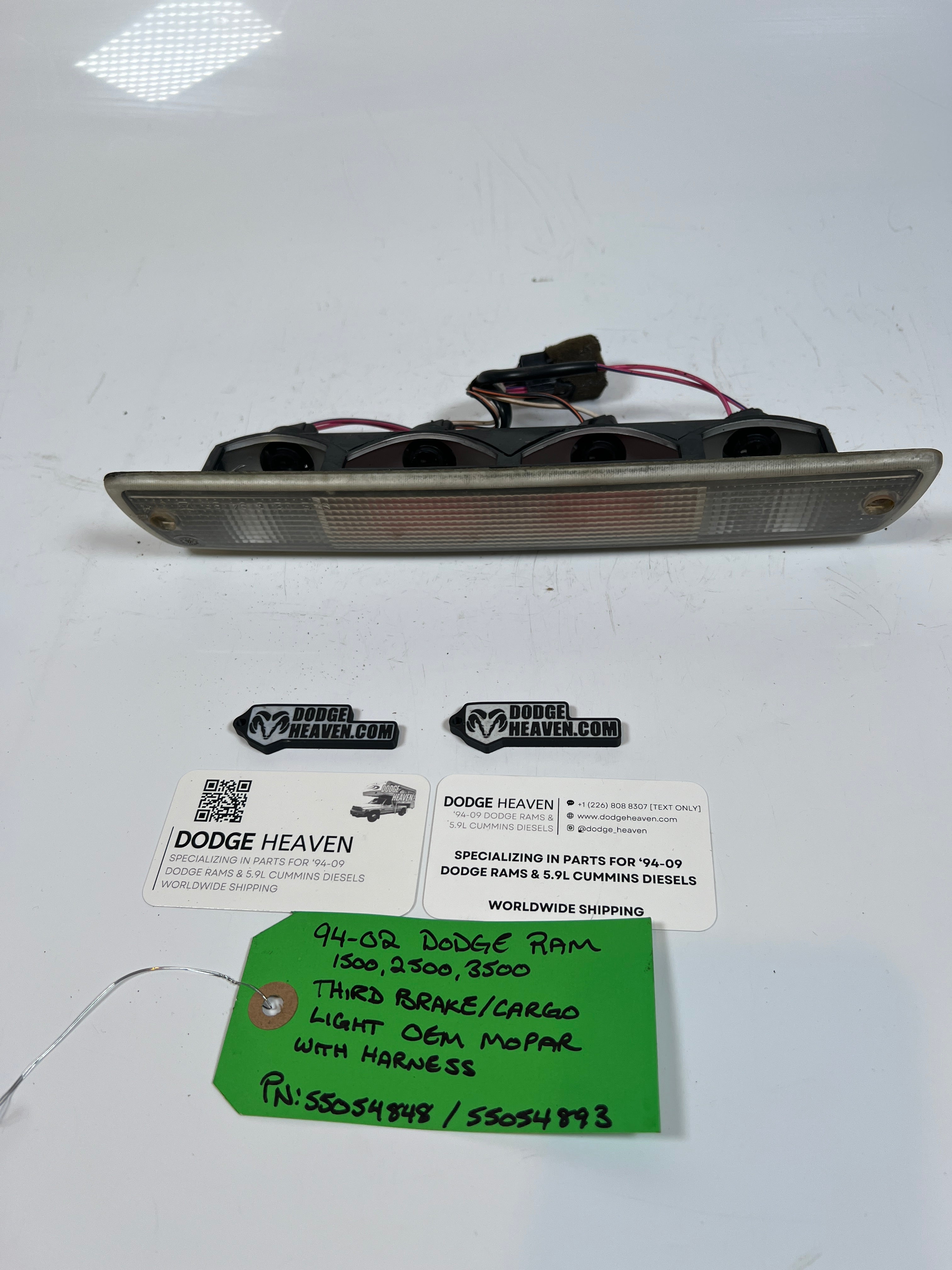 1994-2002 Dodge Ram 1500-3500 Third Brake Light With Wire Harness
