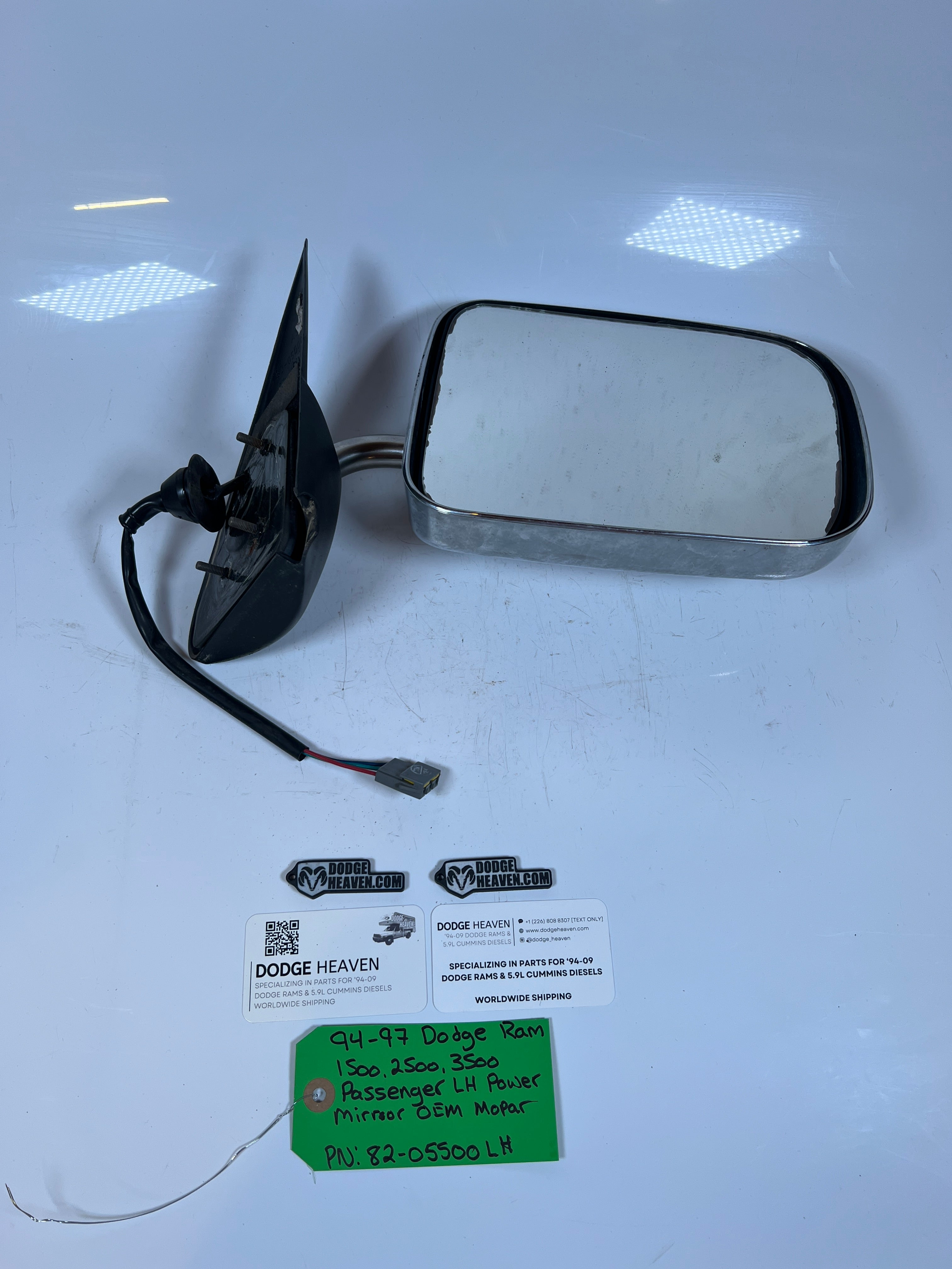 1994-2002 Dodge Ram 1500 2500 3500 Passenger RH Power Mirror