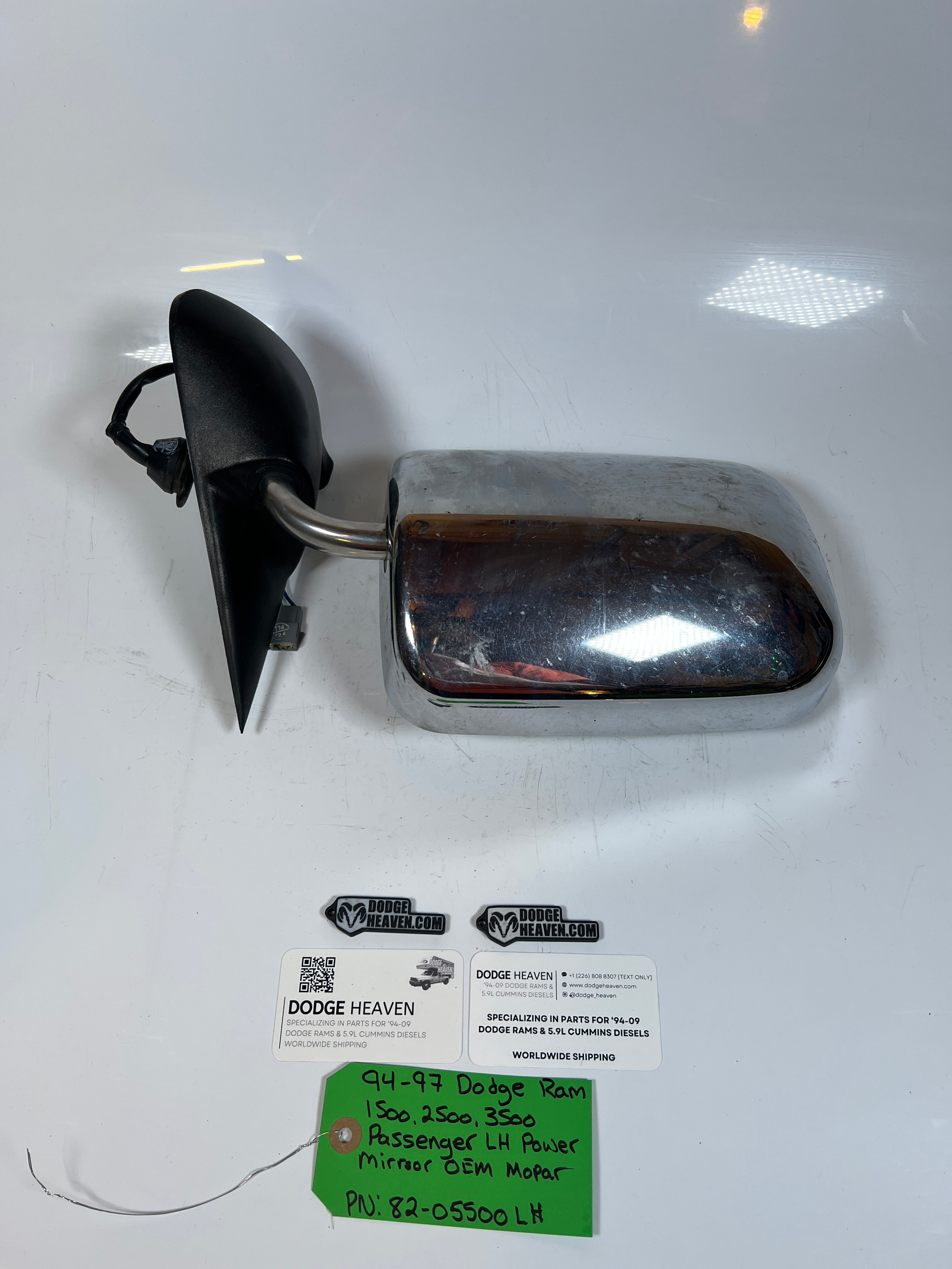 1994-2002 Dodge Ram 1500 2500 3500 Passenger RH Power Mirror