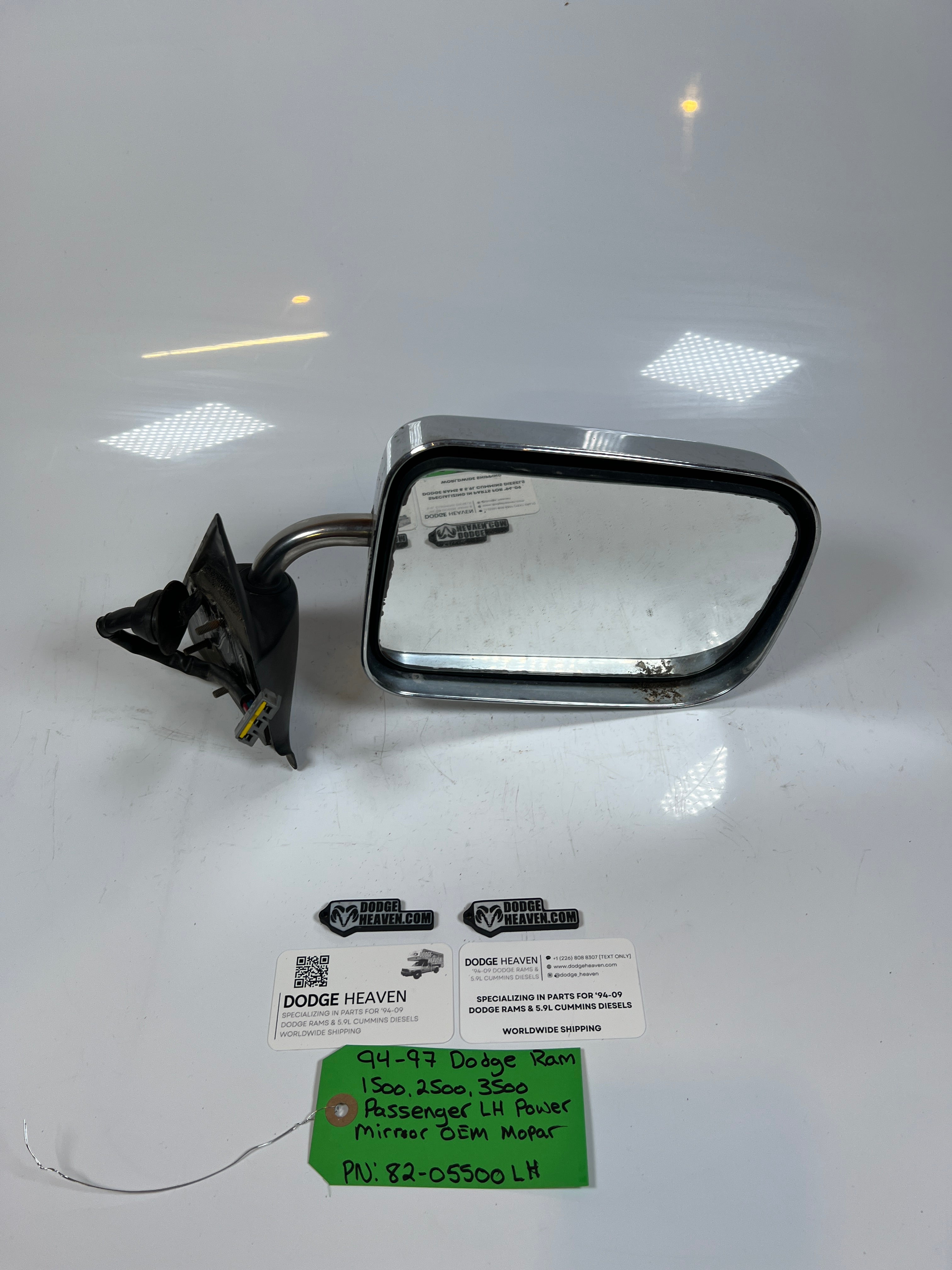 1994-2002 Dodge Ram 1500 2500 3500 Passenger RH Power Mirror