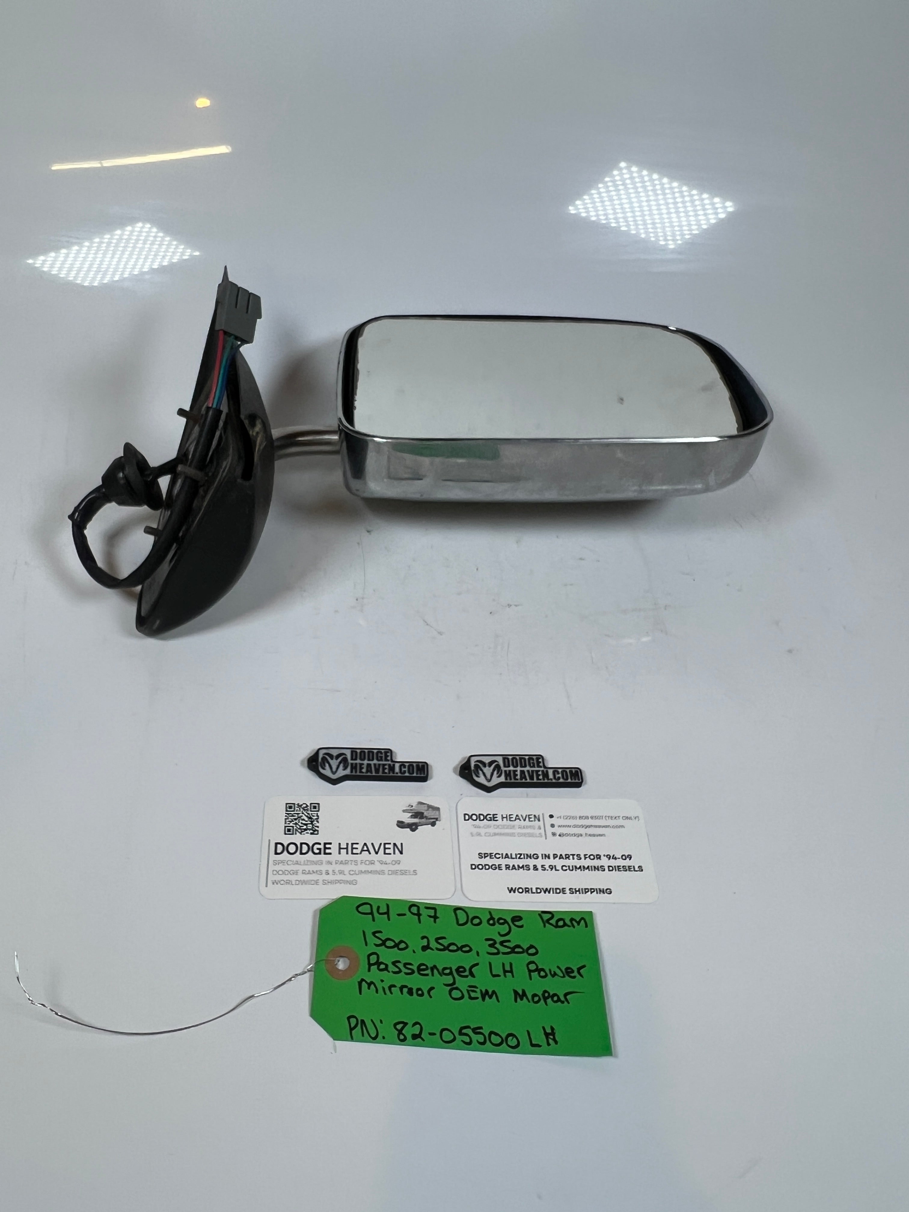 1994-2002 Dodge Ram 1500 2500 3500 Passenger RH Power Mirror