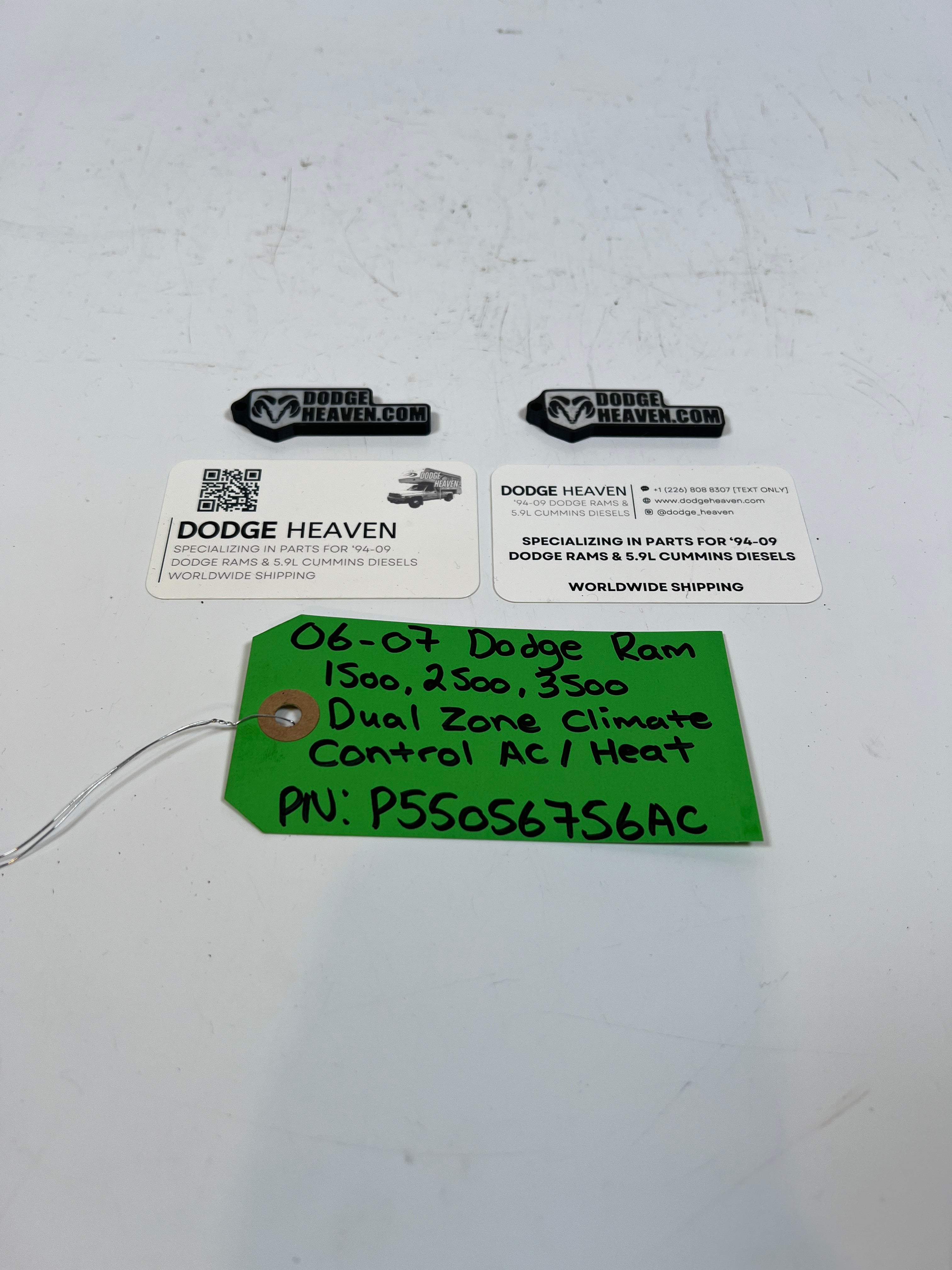 2006-2007 Dodge Ram 1500-3500 Dual Climate Control HVAC Control