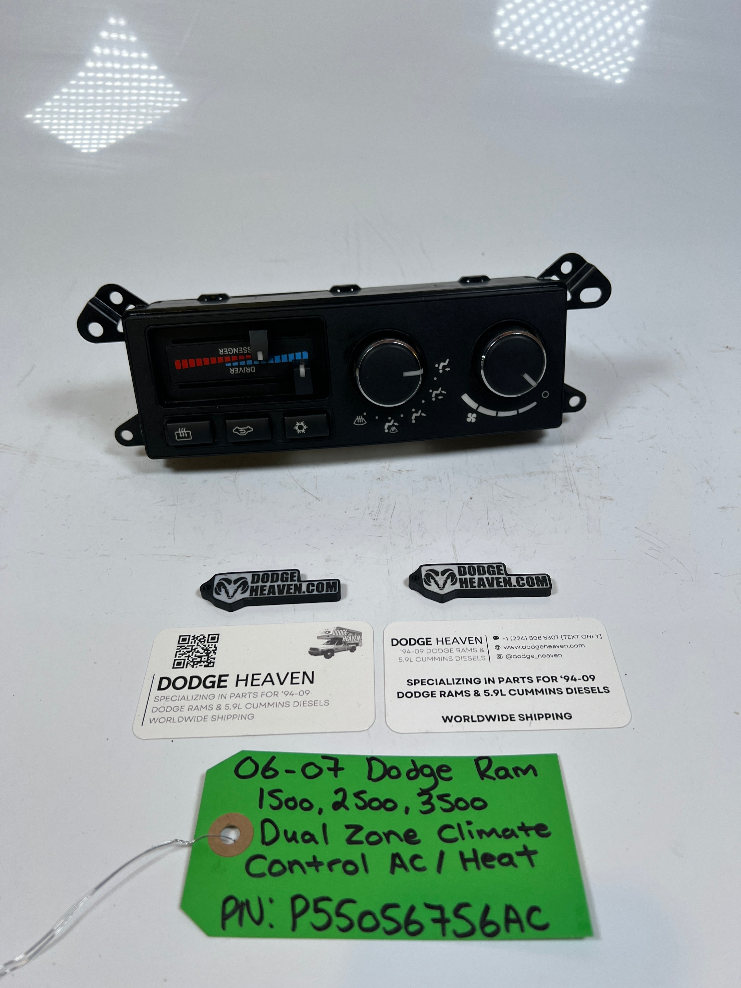 2006-2007 Dodge Ram 1500-3500 Dual Climate Control HVAC Control