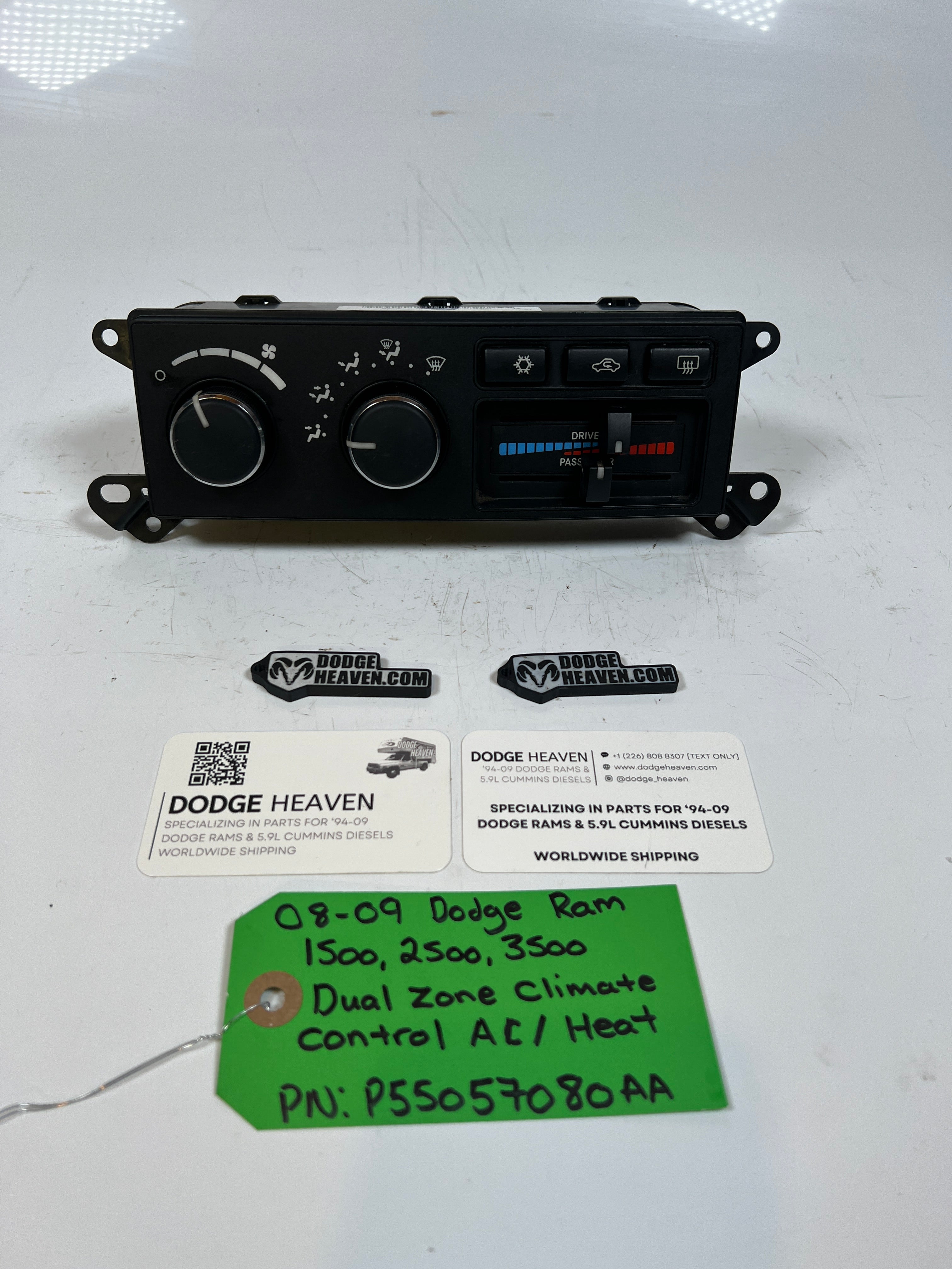 2008-2009 Dodge Ram 1500-3500 Dual Climate Control HVAC Control