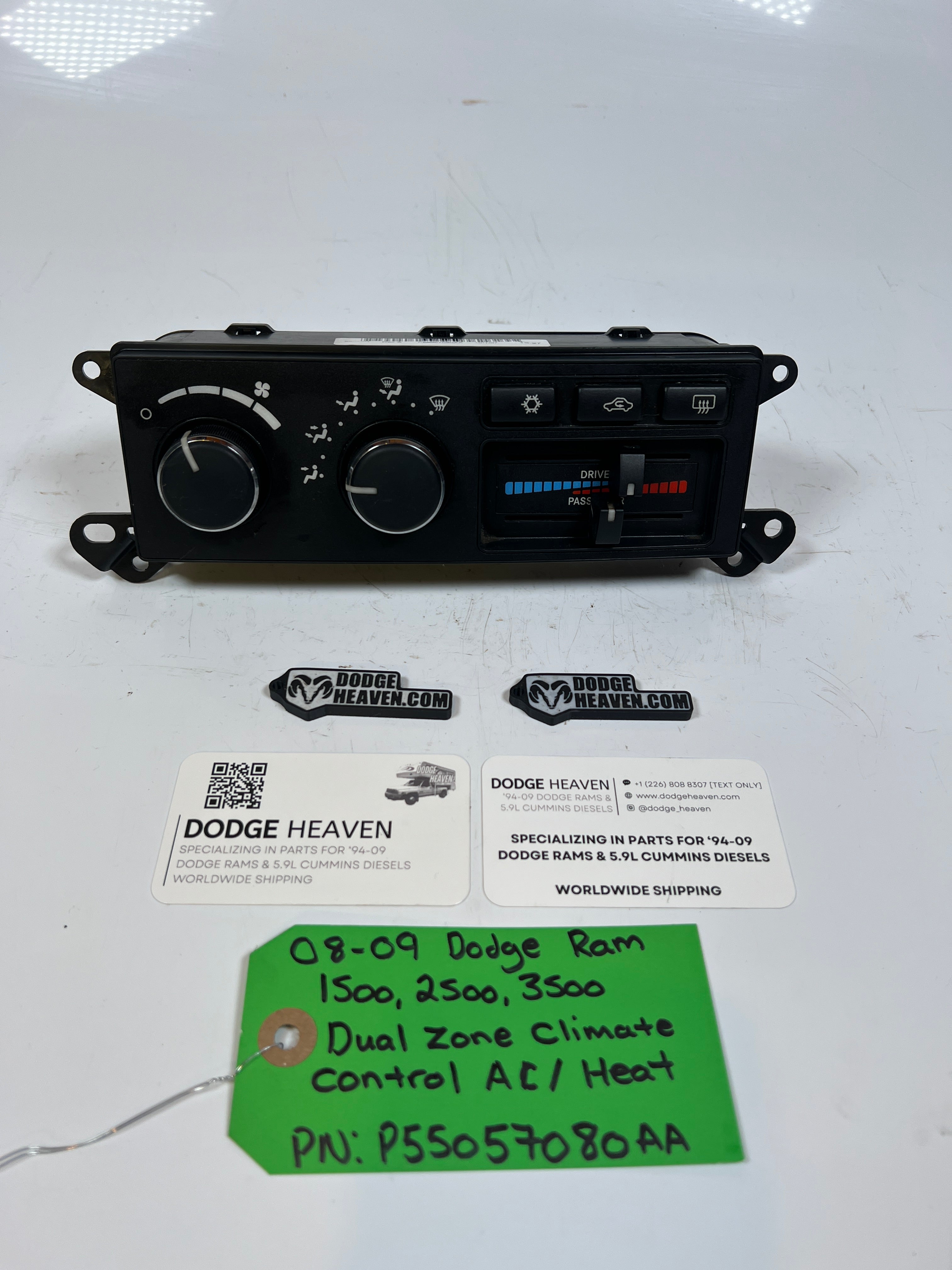 2008-2009 Dodge Ram 1500-3500 Dual Climate Control HVAC Control
