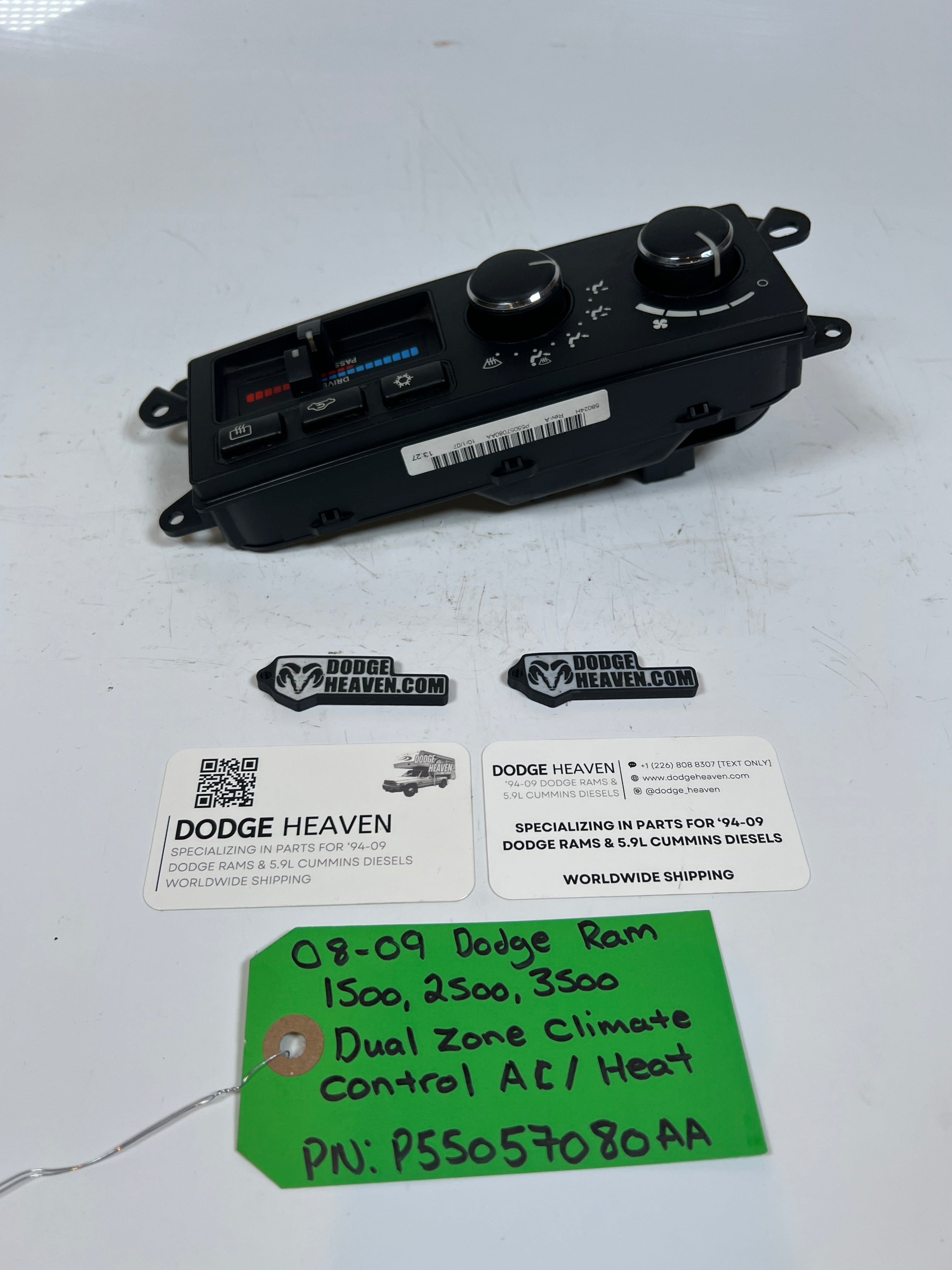 2008-2009 Dodge Ram 1500-3500 Dual Climate Control HVAC Control