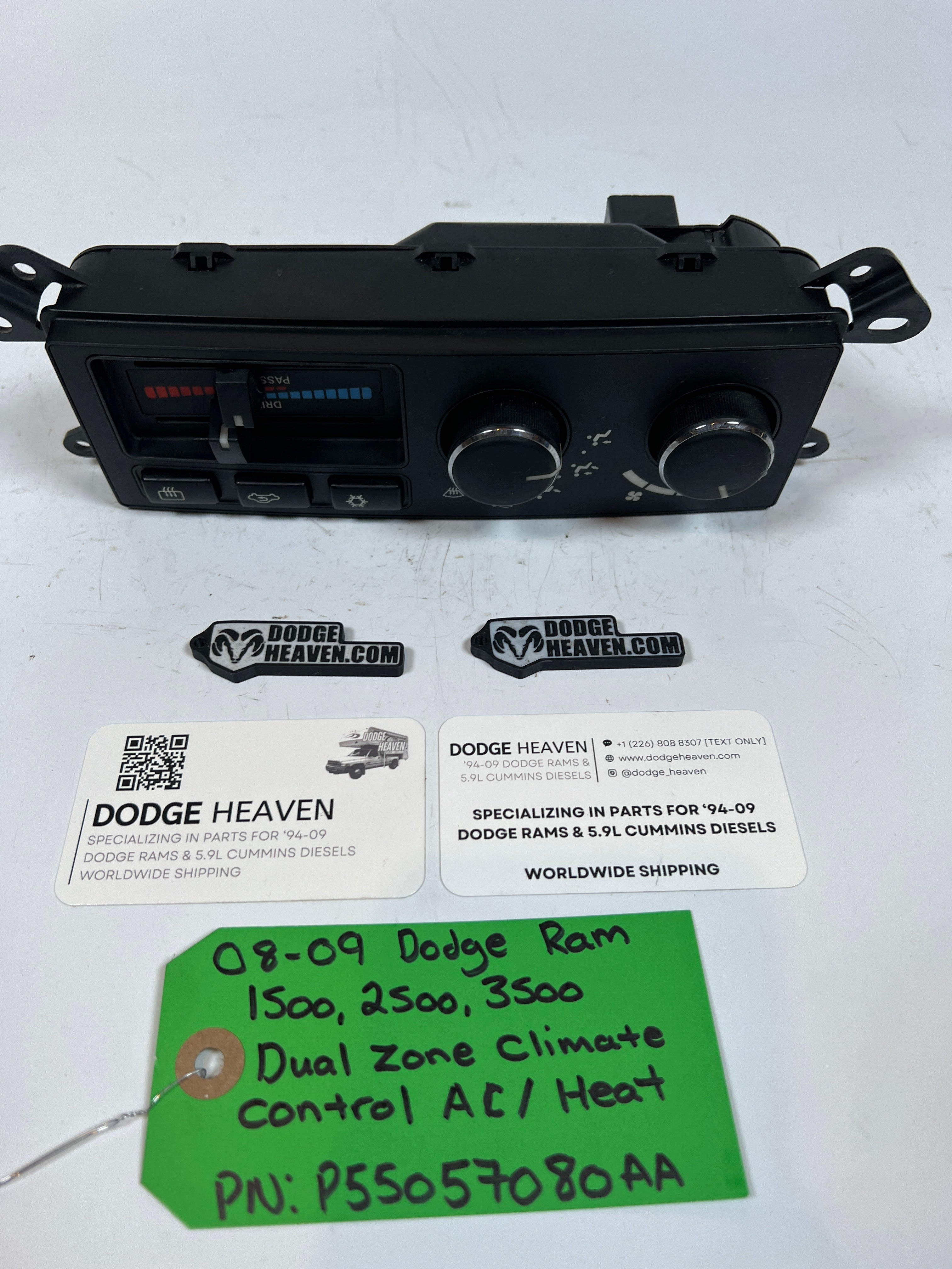 2008-2009 Dodge Ram 1500-3500 Dual Climate Control HVAC Control