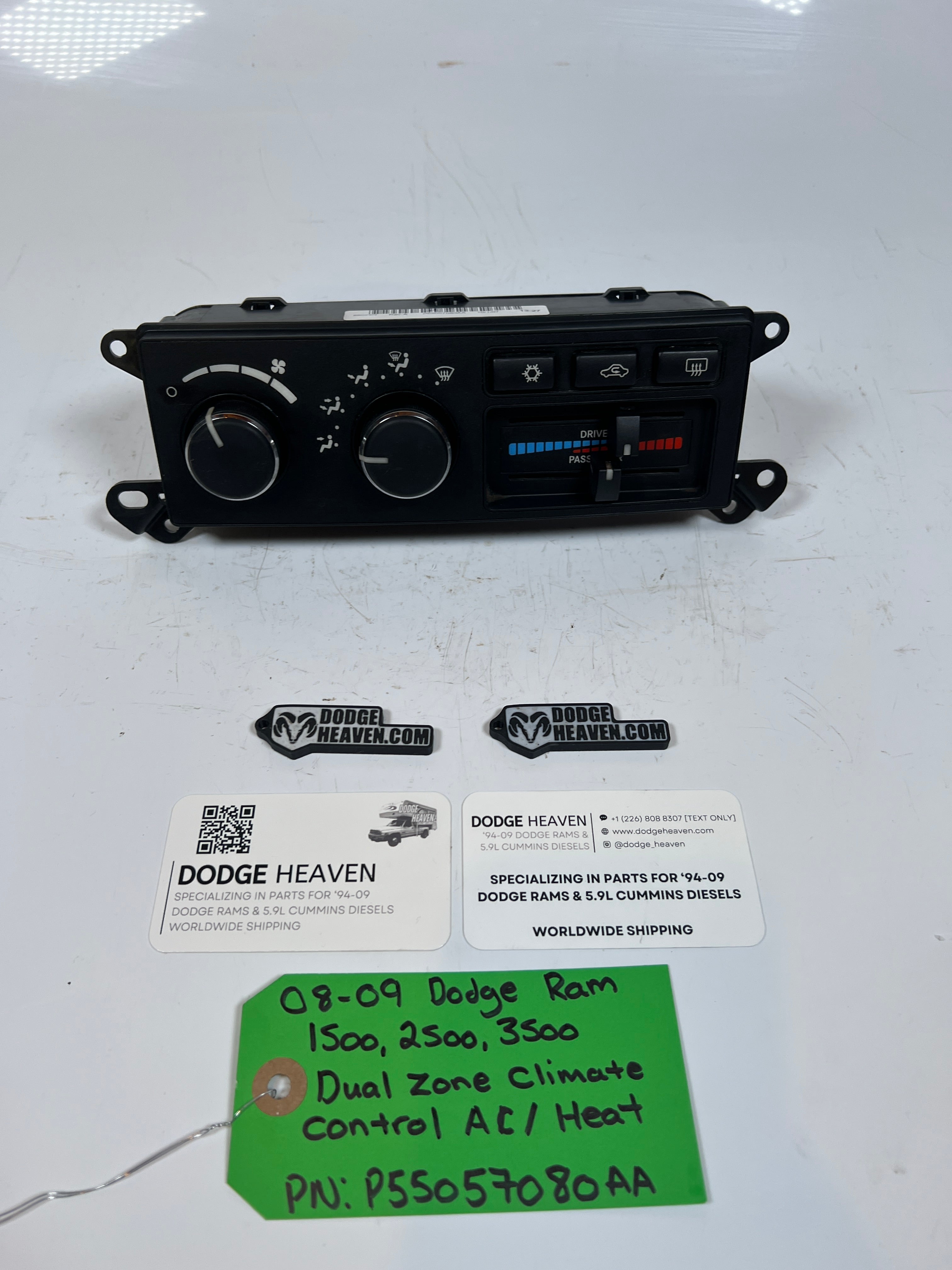 2008-2009 Dodge Ram 1500-3500 Dual Climate Control HVAC Control