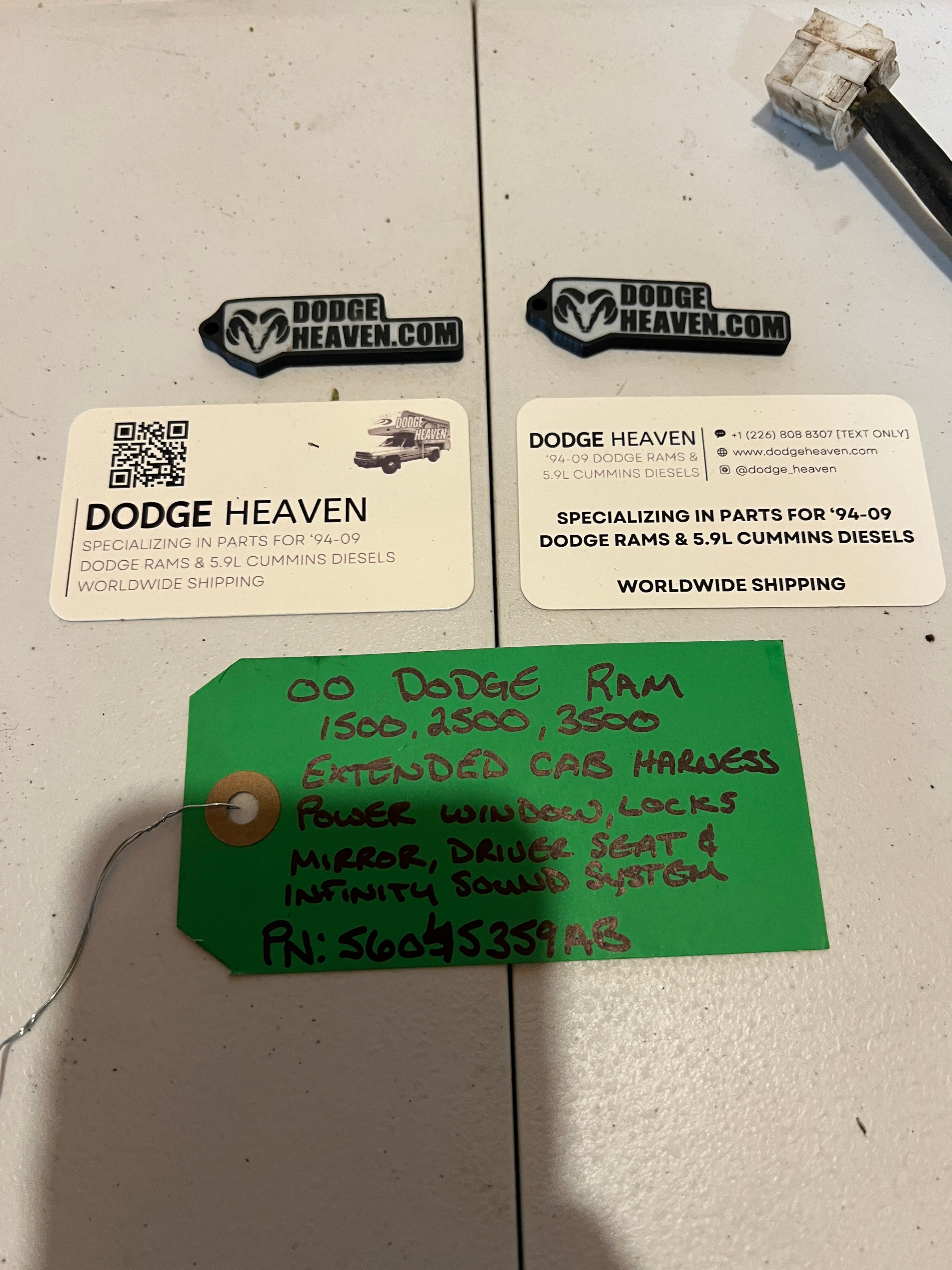 2000-2000 Dodge Ram 1500-3500 Cab Wiring Harness EXT CAB