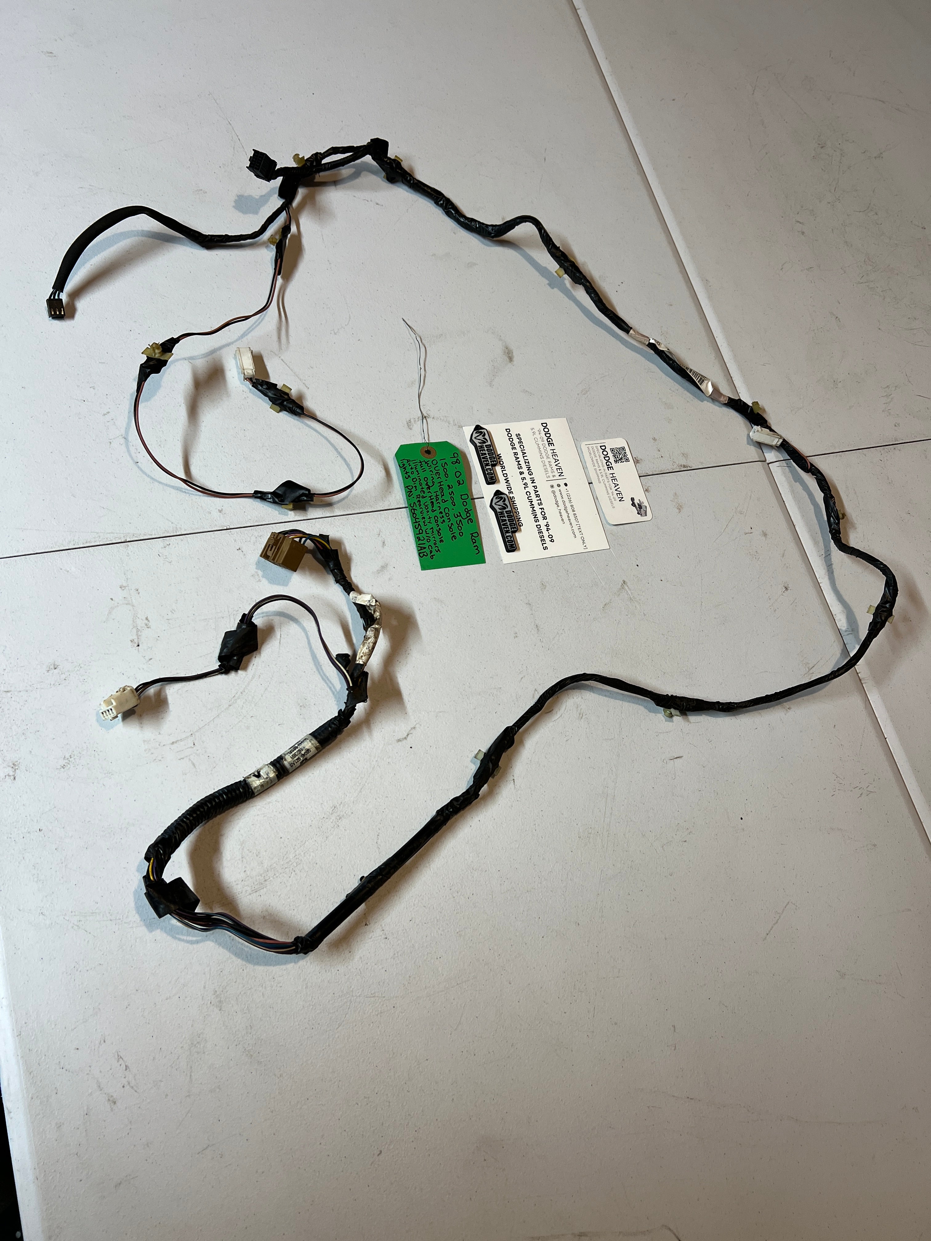 1998-2002 Dodge Ram 1500-3500 Overhead Console wiring harness