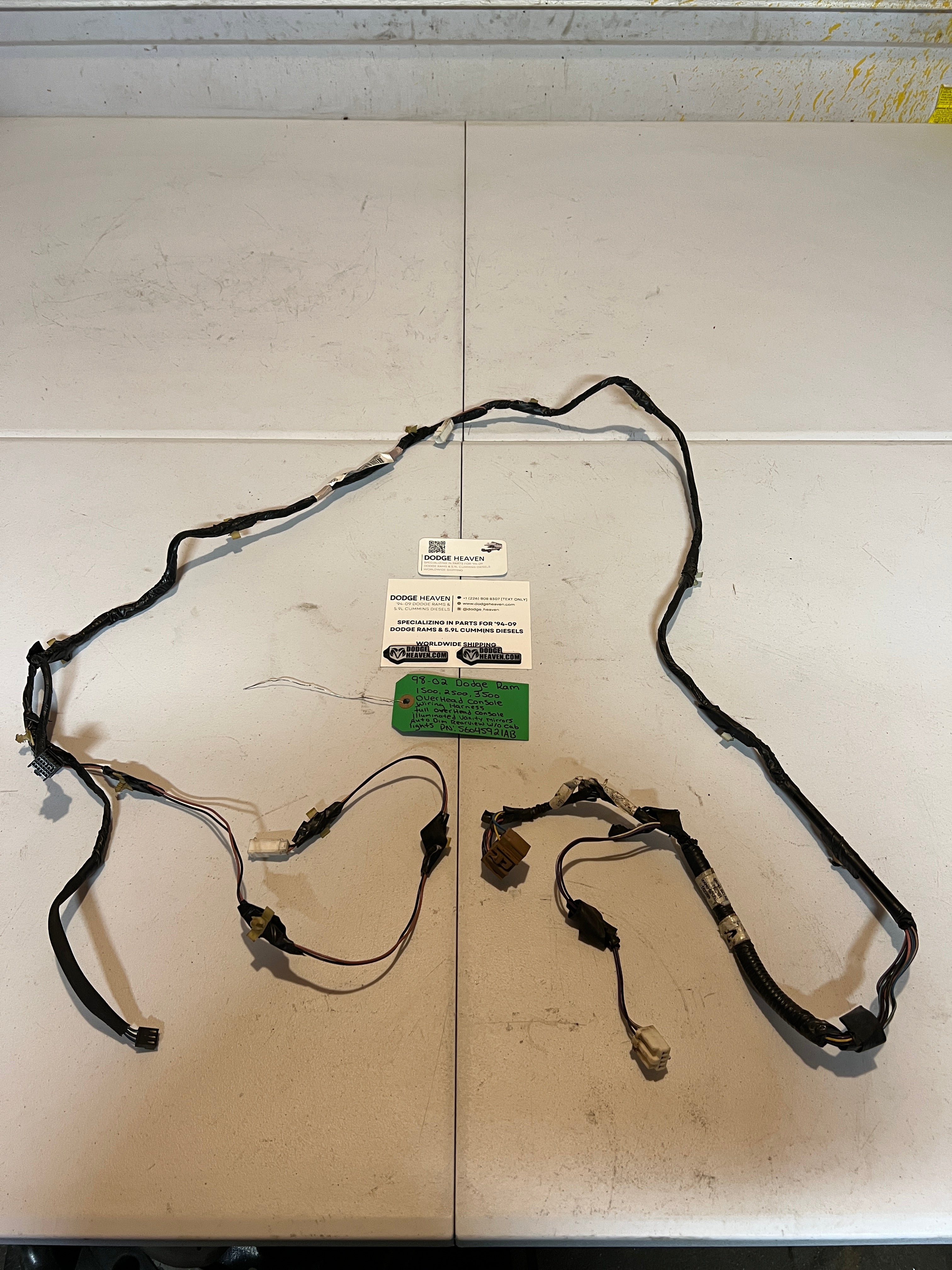 1998-2002 Dodge Ram 1500-3500 Overhead Console wiring harness