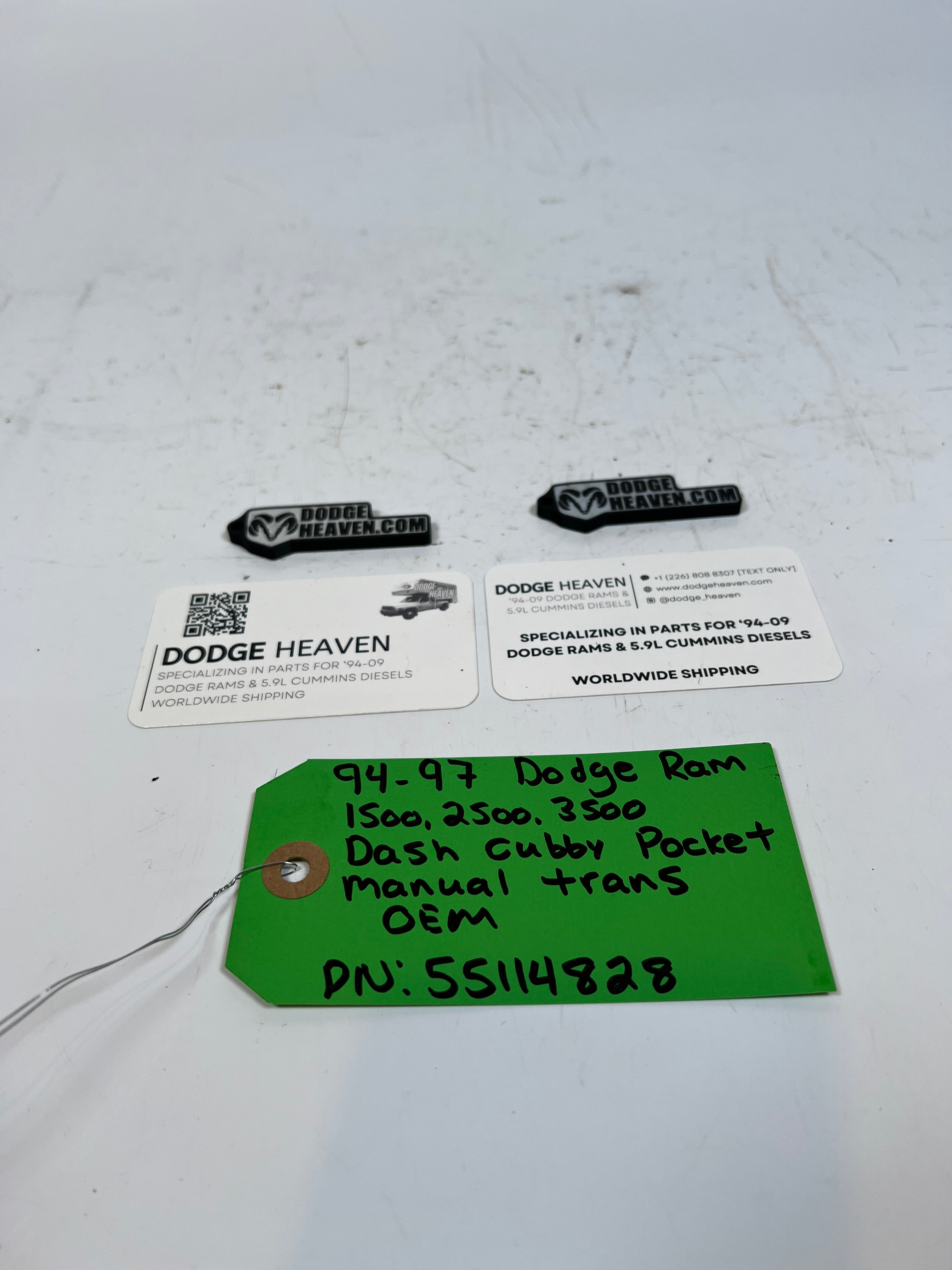 1994-1997 Dodge Ram 1500-3500 Dash Cubby Pocket Manual Trans