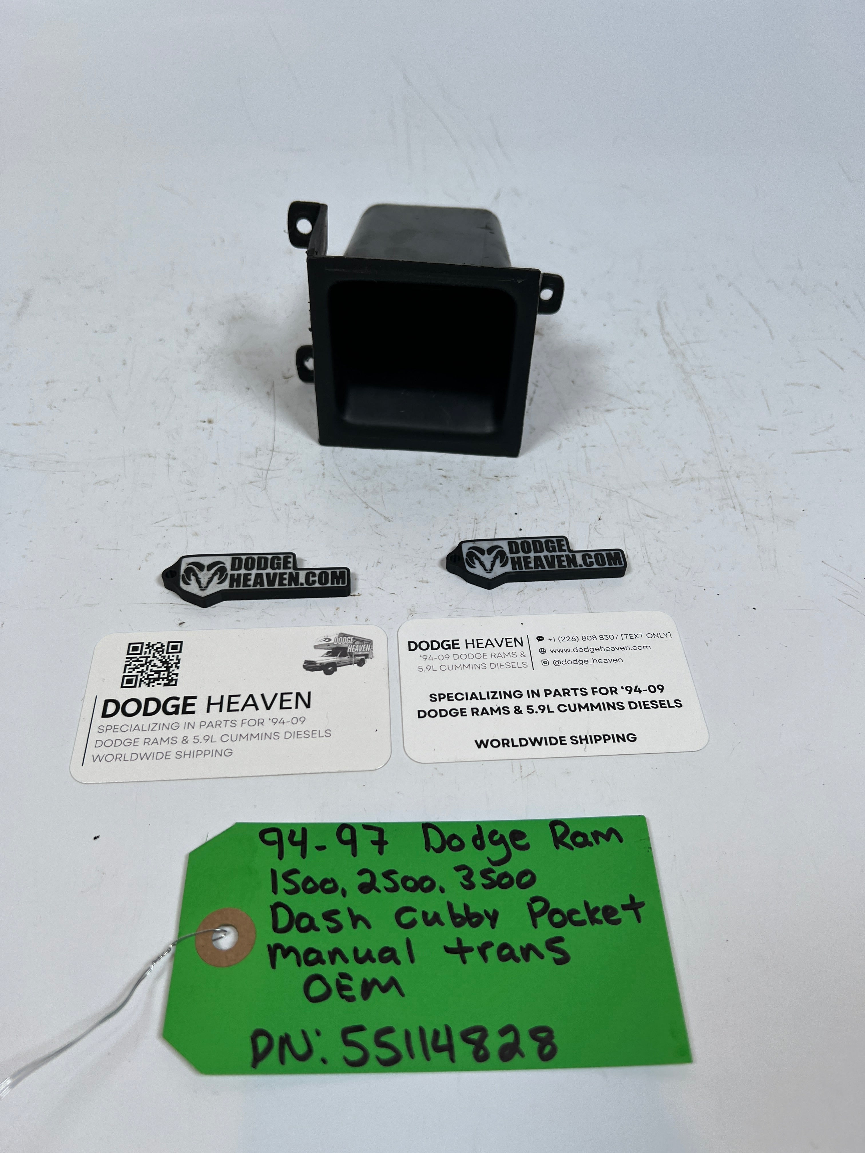 1994-1997 Dodge Ram 1500-3500 Dash Cubby Pocket Manual Trans