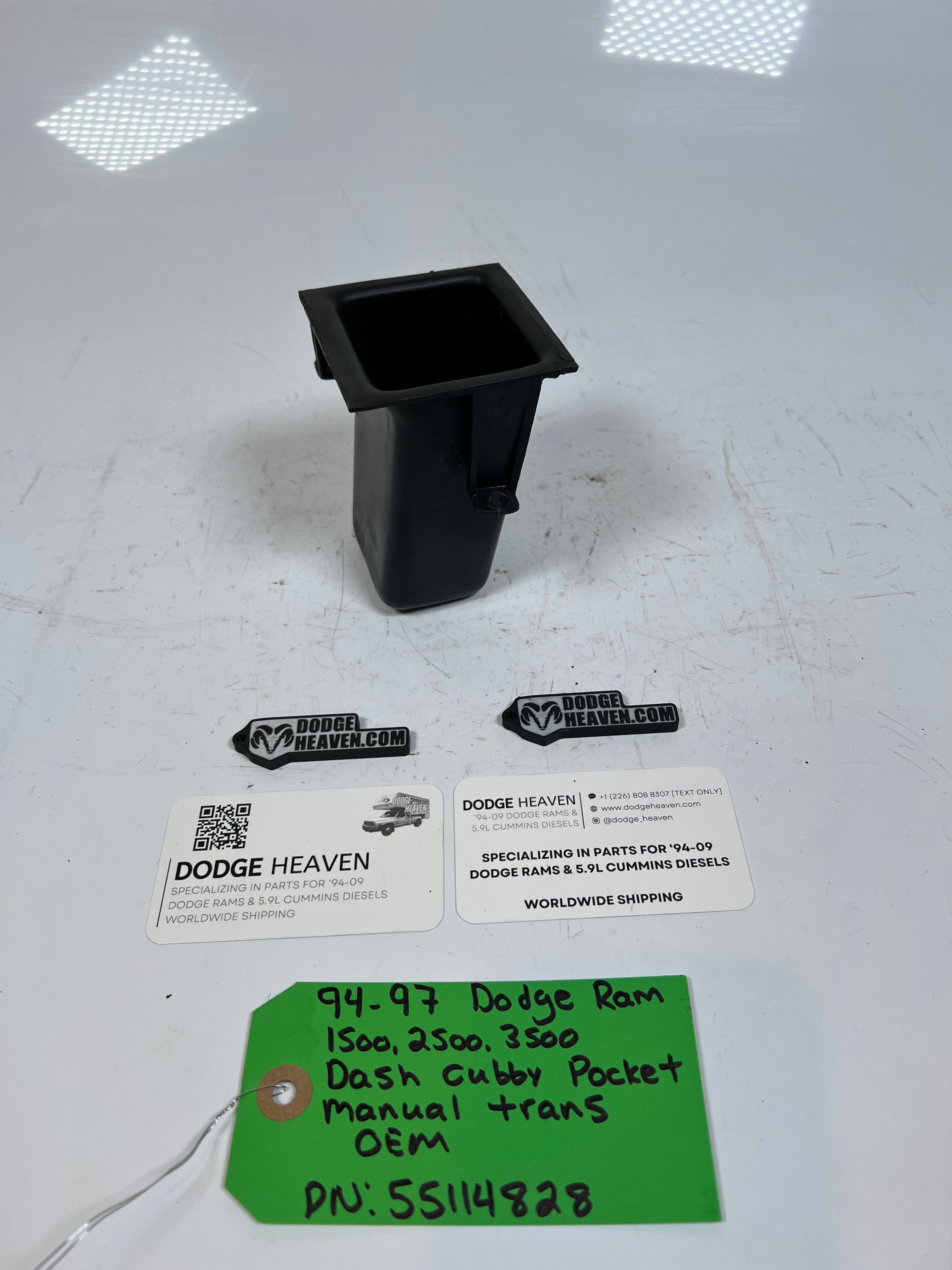 1994-1997 Dodge Ram 1500-3500 Dash Cubby Pocket Manual Trans