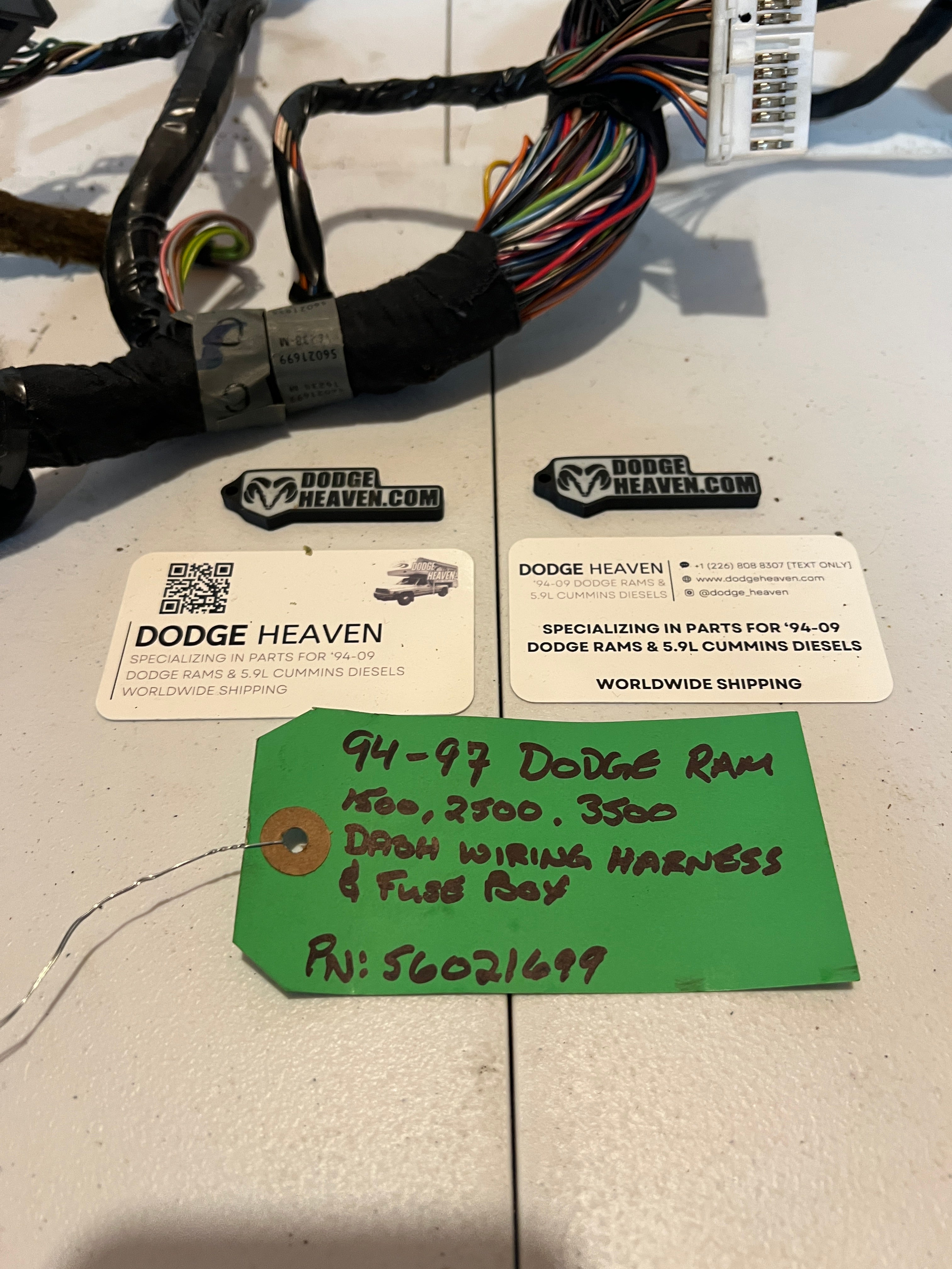 1994-1997 Dodge Ram 1500 2500 3500 Dash Wiring Harness