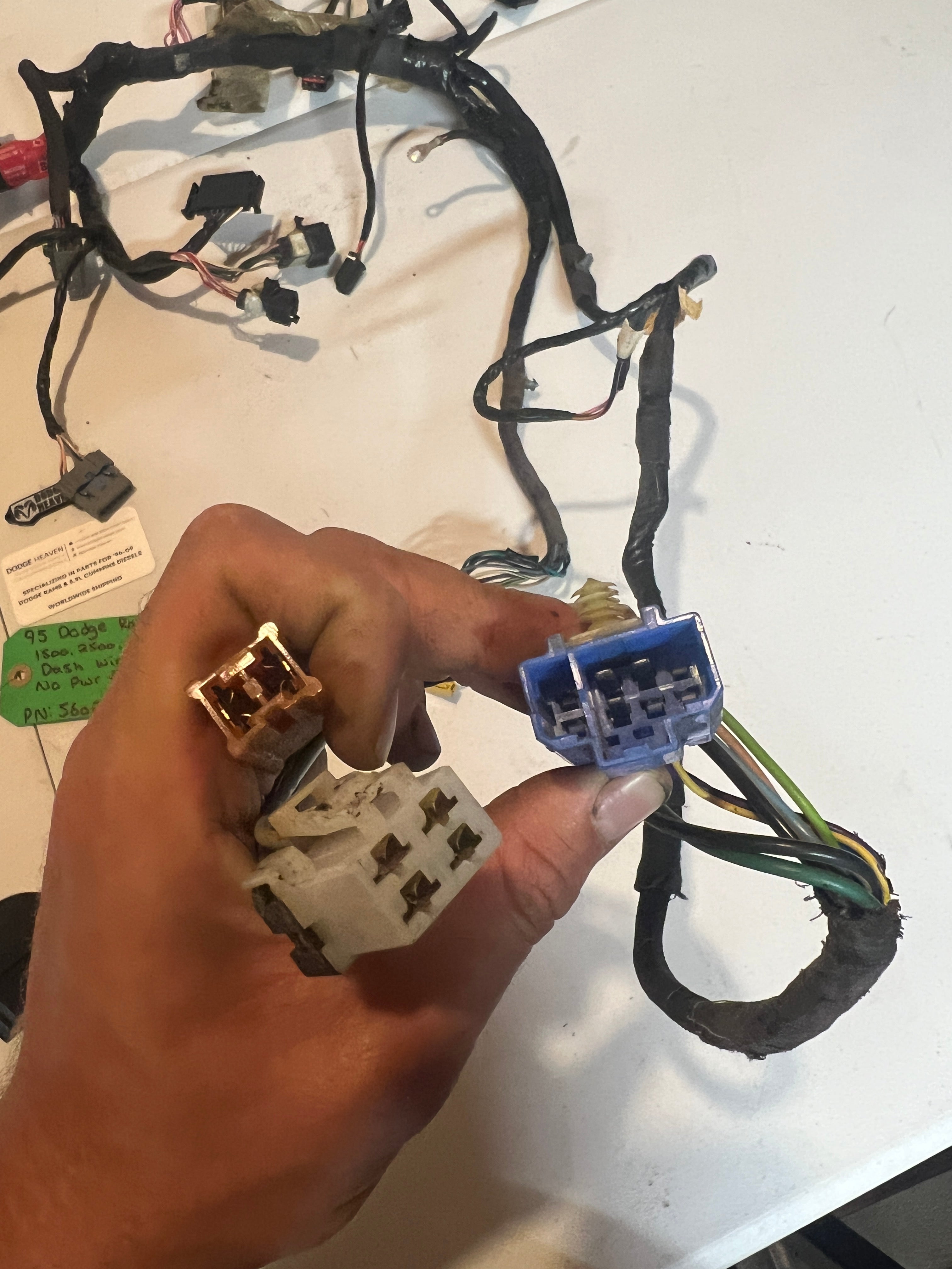 1996-1996 Dodge Ram 1500 2500 3500 Dash Wiring Harness