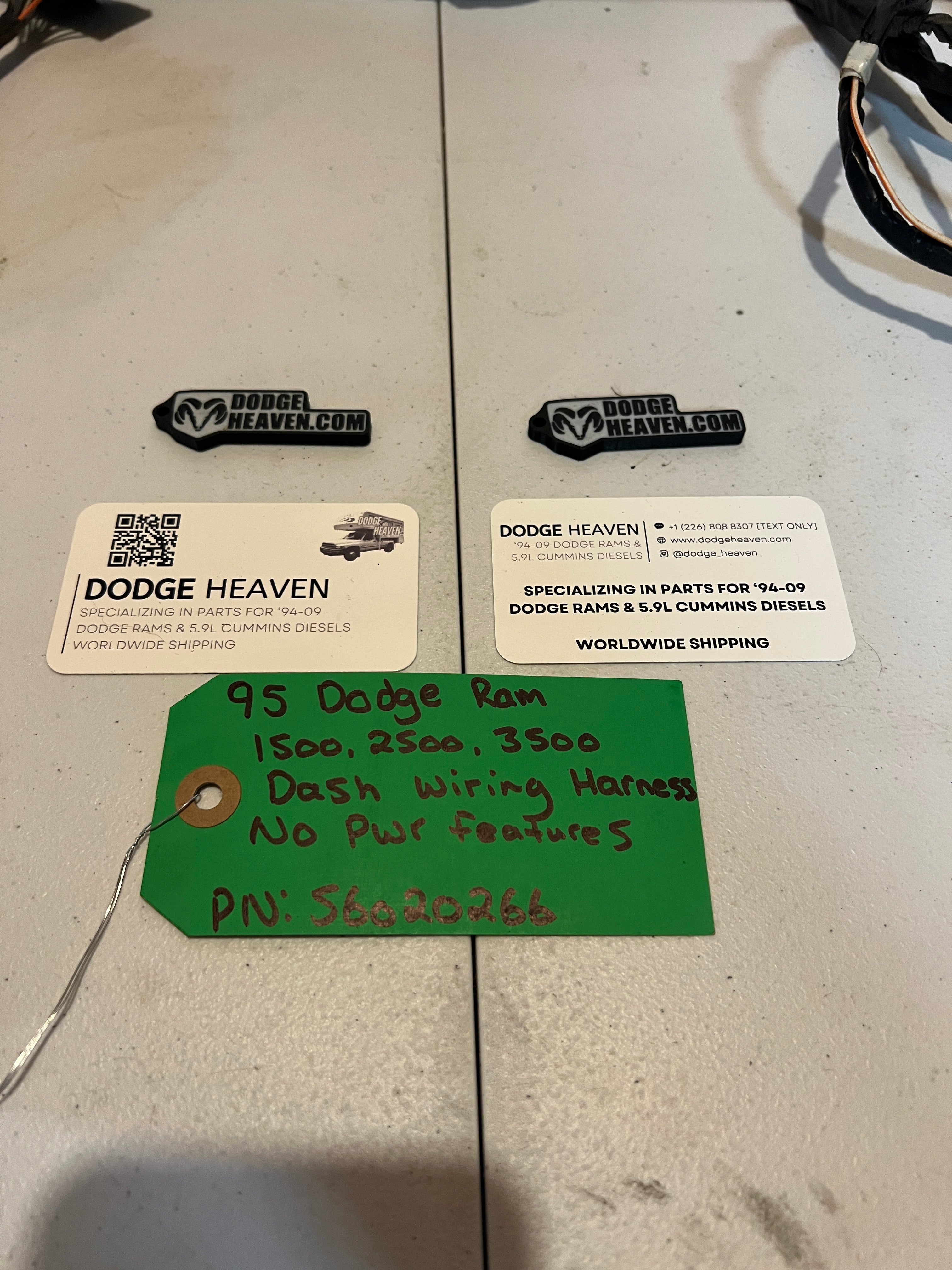 1996-1996 Dodge Ram 1500 2500 3500 Dash Wiring Harness