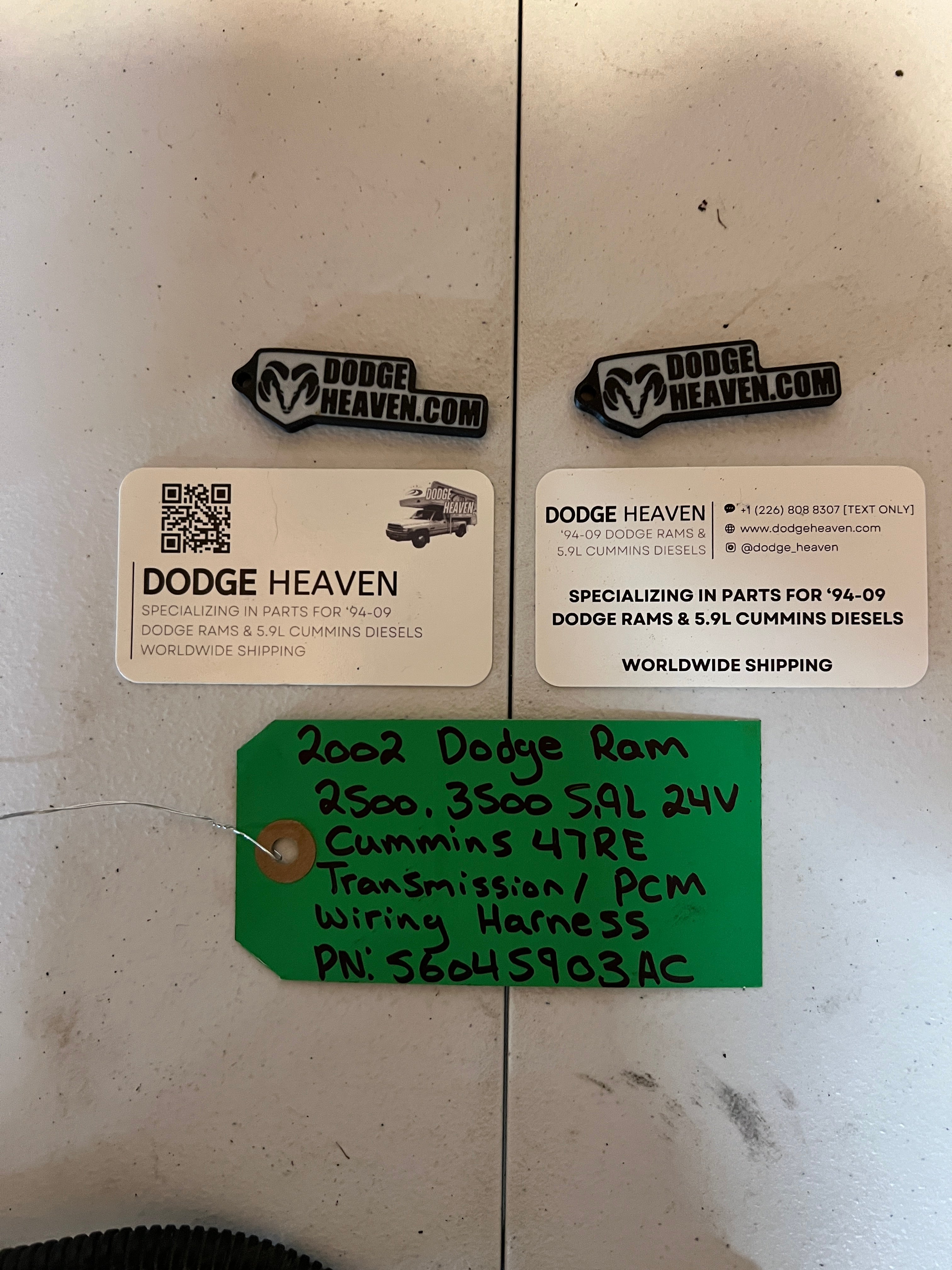 2002-2002 Dodge Ram 2500 3500 5.9L Cummins Auto Trans Wiring Harness