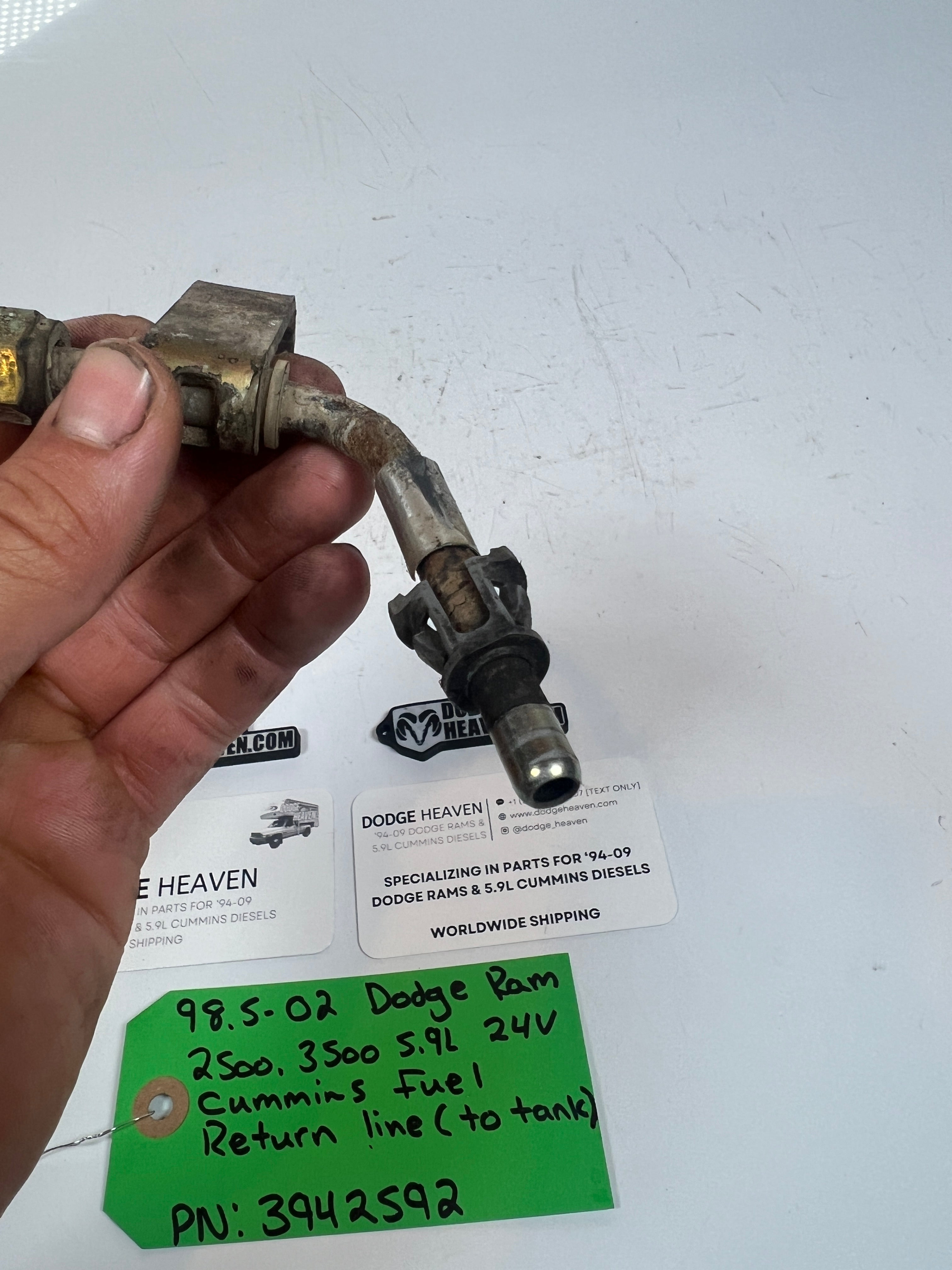 1998.5-2002 Dodge Ram 5.9L 24V Cummins Fuel Return line (To Tank)
