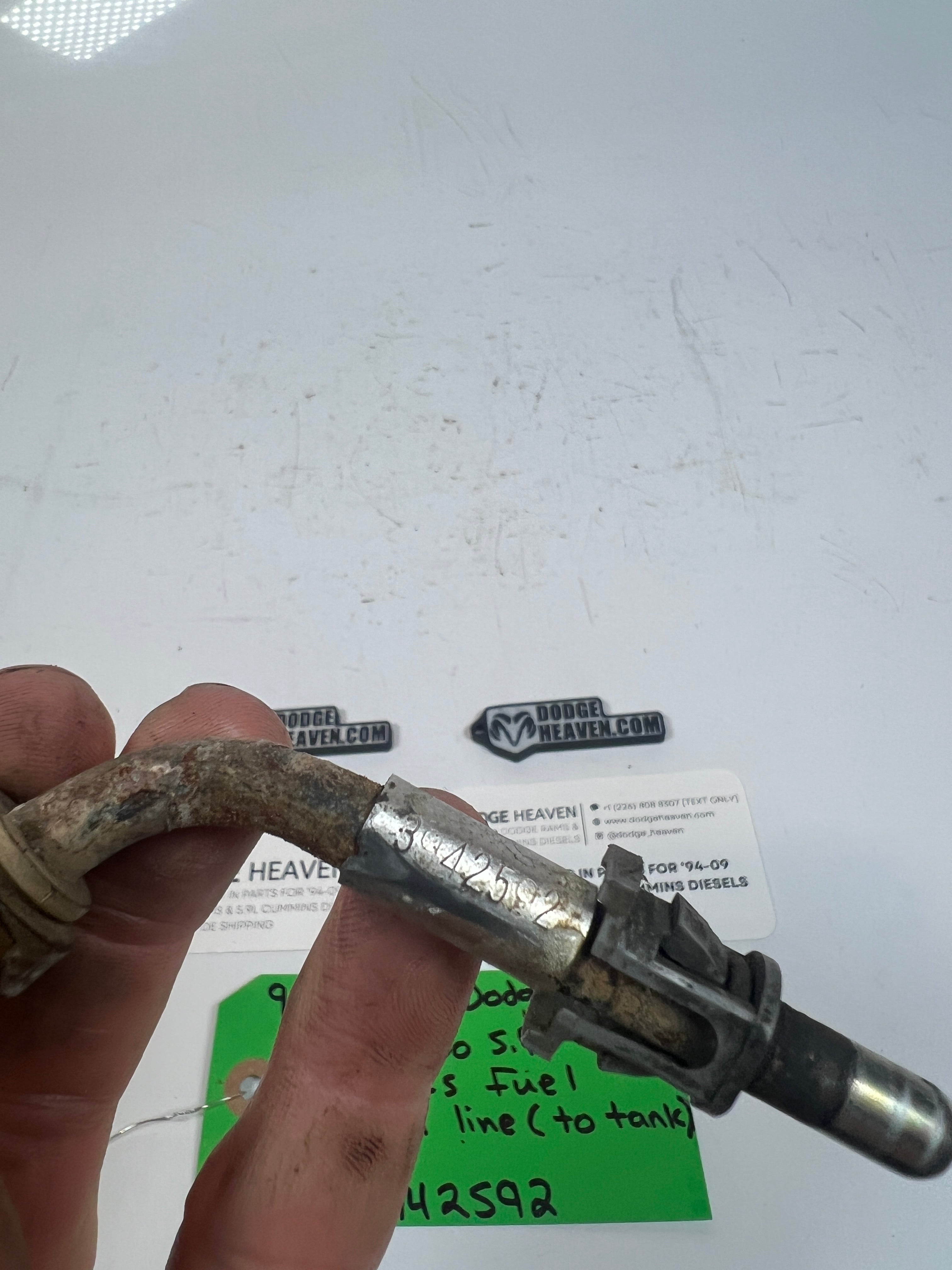 1998.5-2002 Dodge Ram 5.9L 24V Cummins Fuel Return line (To Tank)