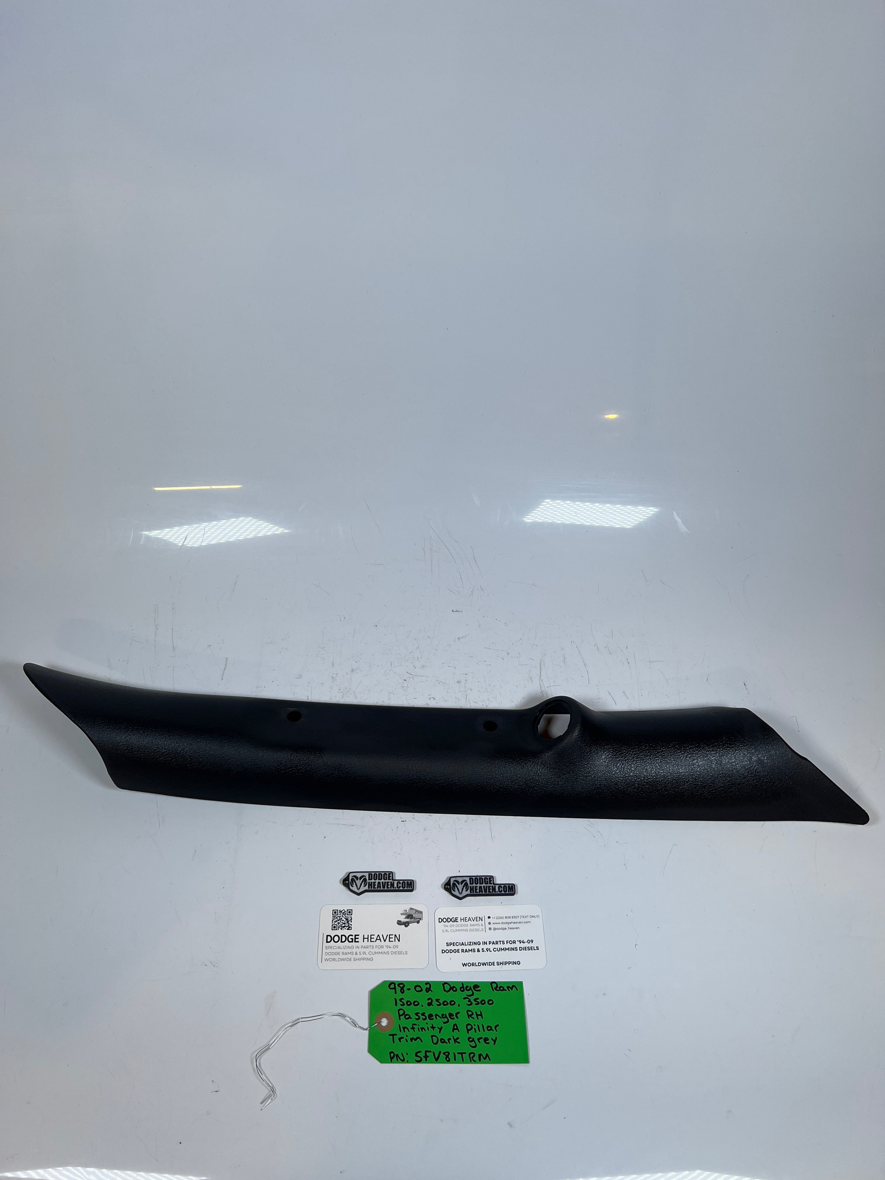 1998-2002 Dodge Ram Passenger RH Infinity A Pillar Trim Panel Dark Grey