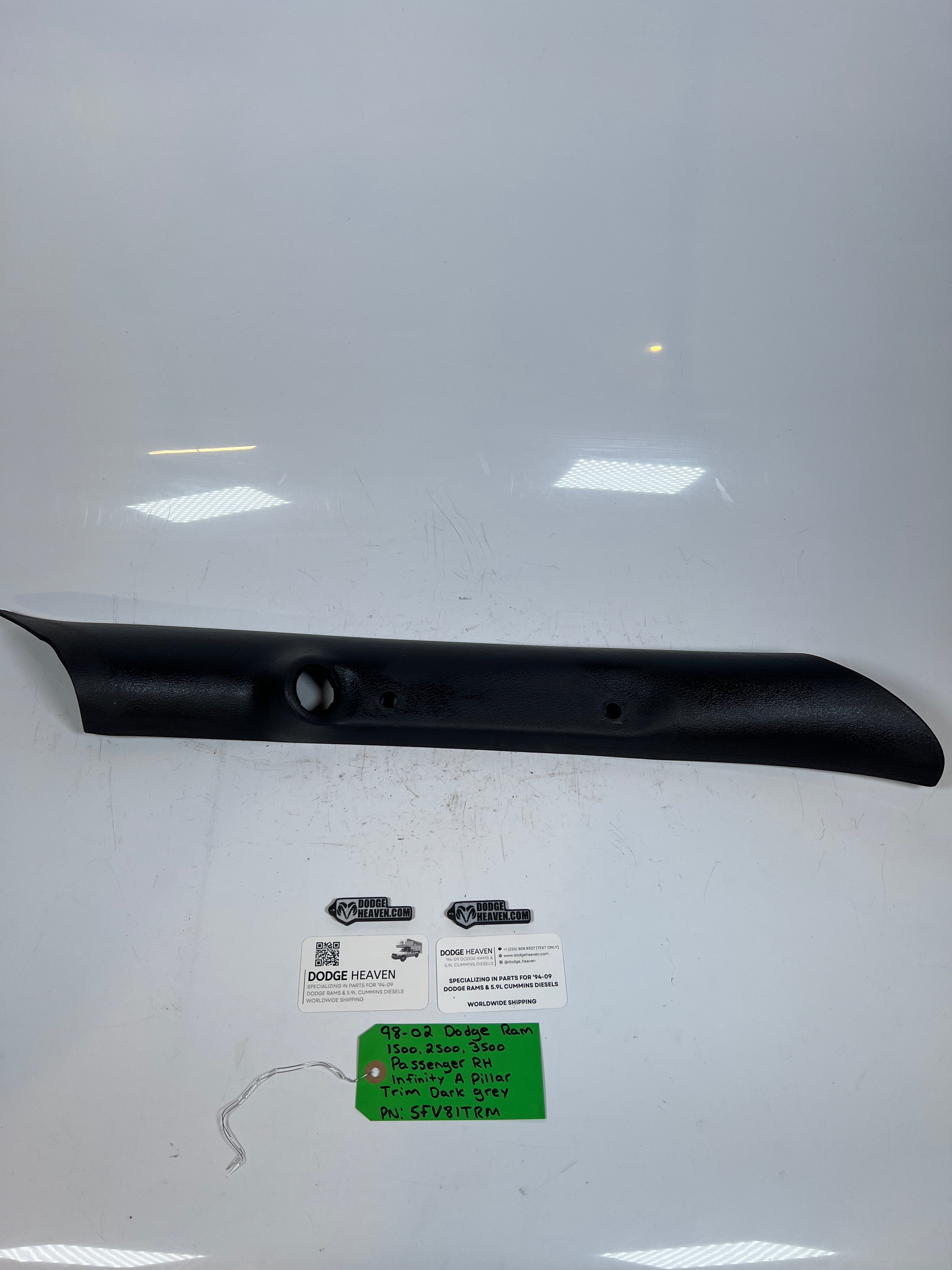 1998-2002 Dodge Ram Passenger RH Infinity A Pillar Trim Panel Dark Grey