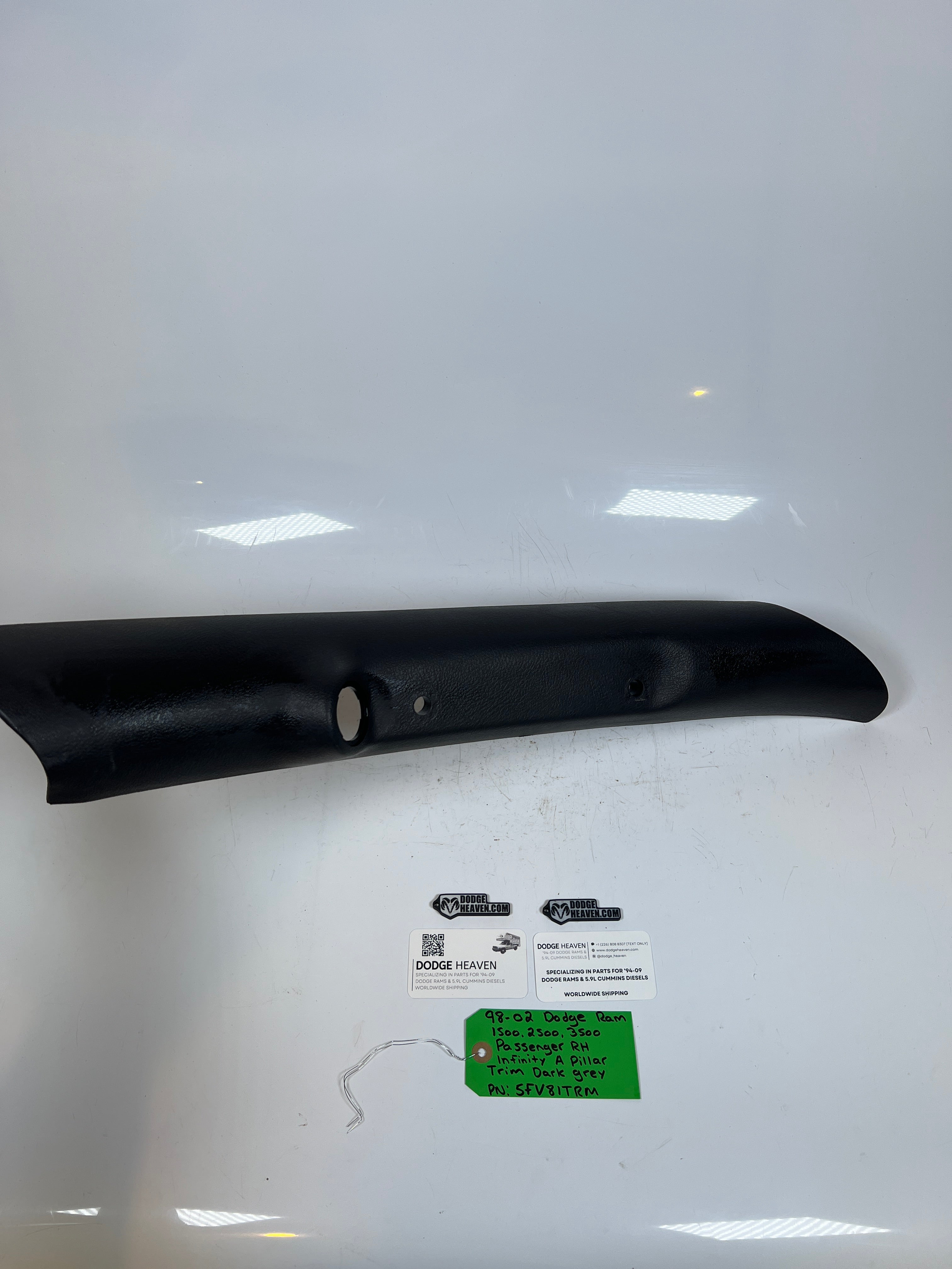 1998-2002 Dodge Ram Passenger RH Infinity A Pillar Trim Panel Dark Grey