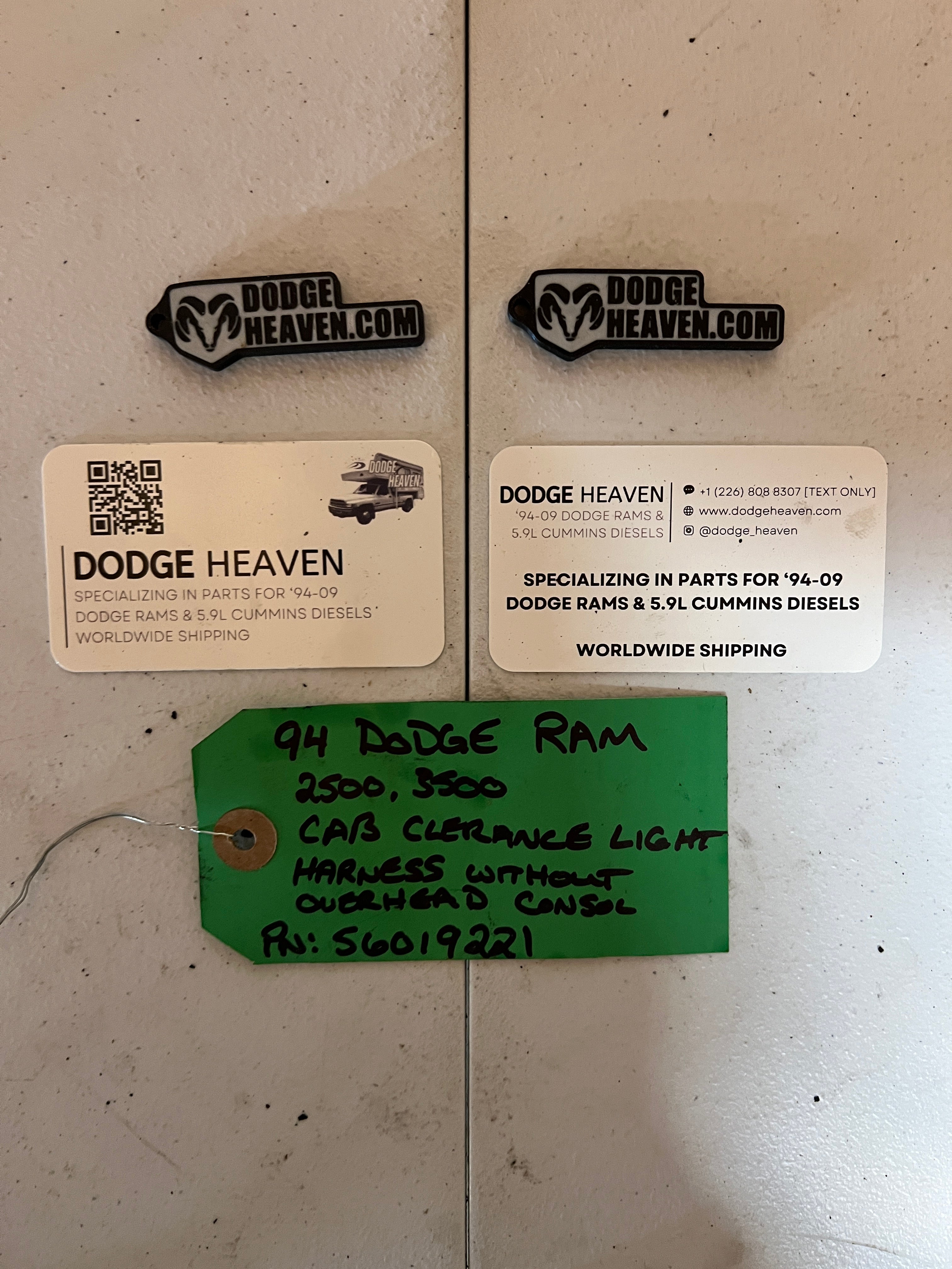 1994-1994 Dodge Ram 2500 3500 Cab Light Wiring Harness