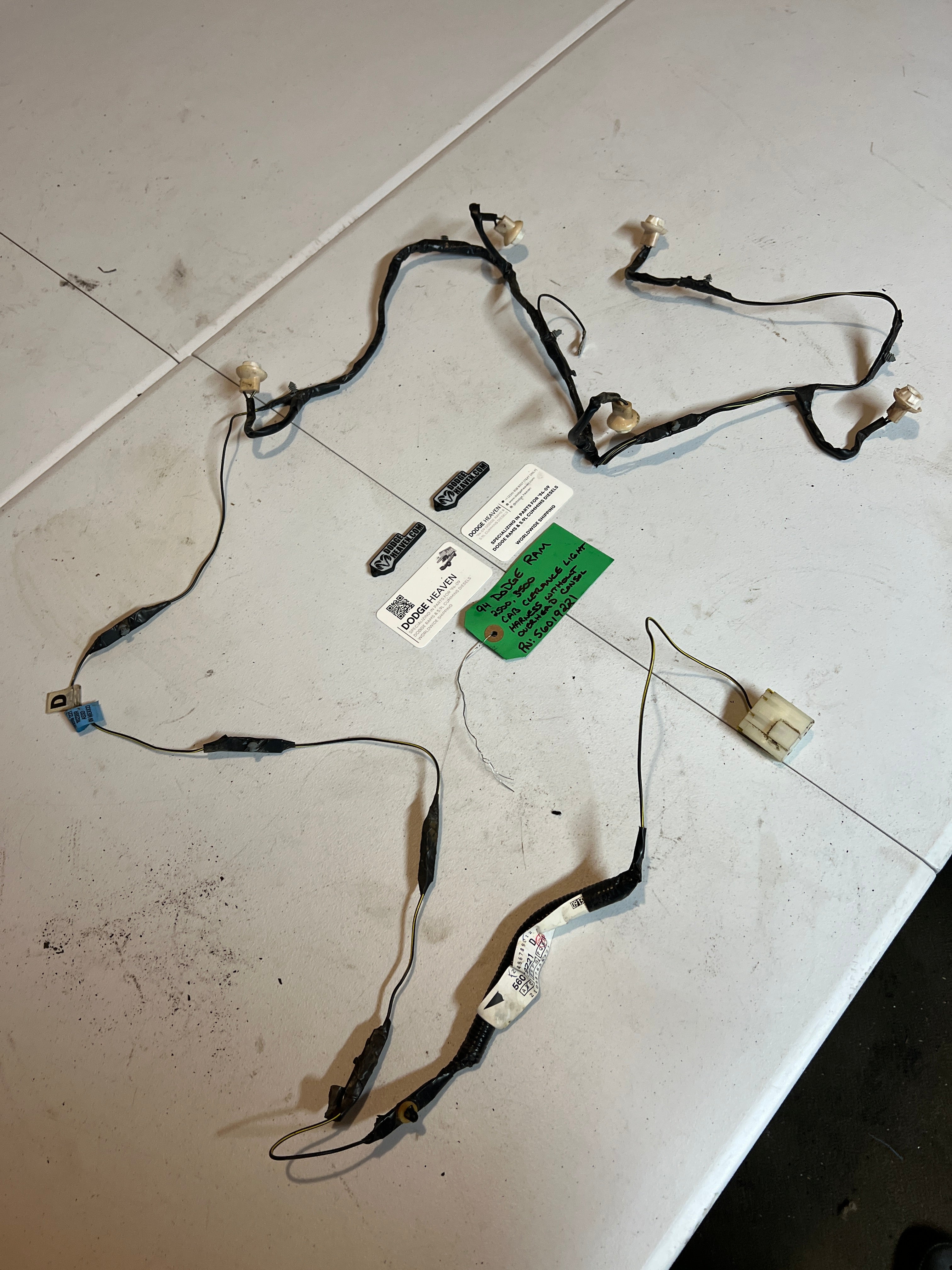 1994-1994 Dodge Ram 2500 3500 Cab Light Wiring Harness