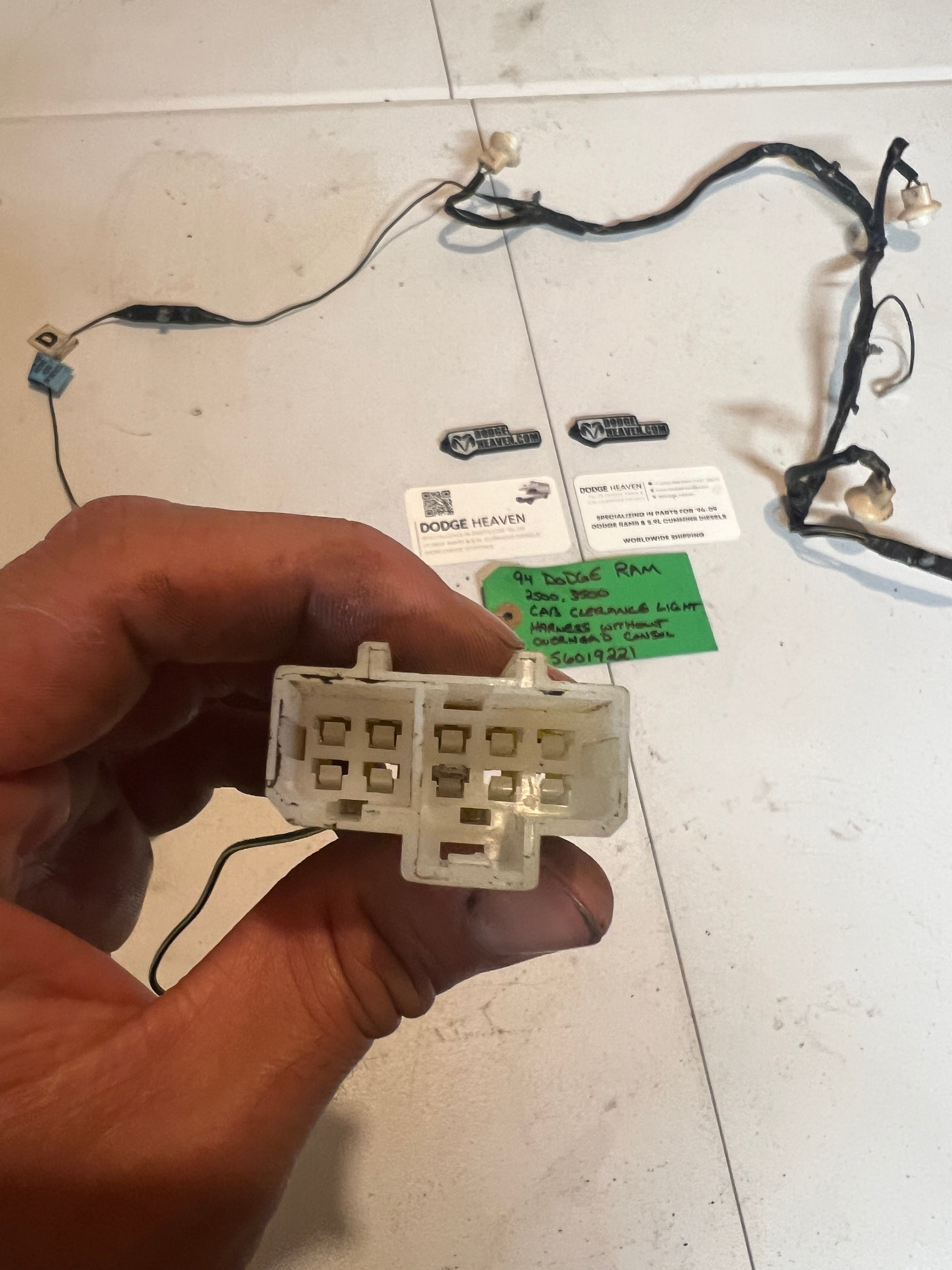 1994-1994 Dodge Ram 2500 3500 Cab Light Wiring Harness