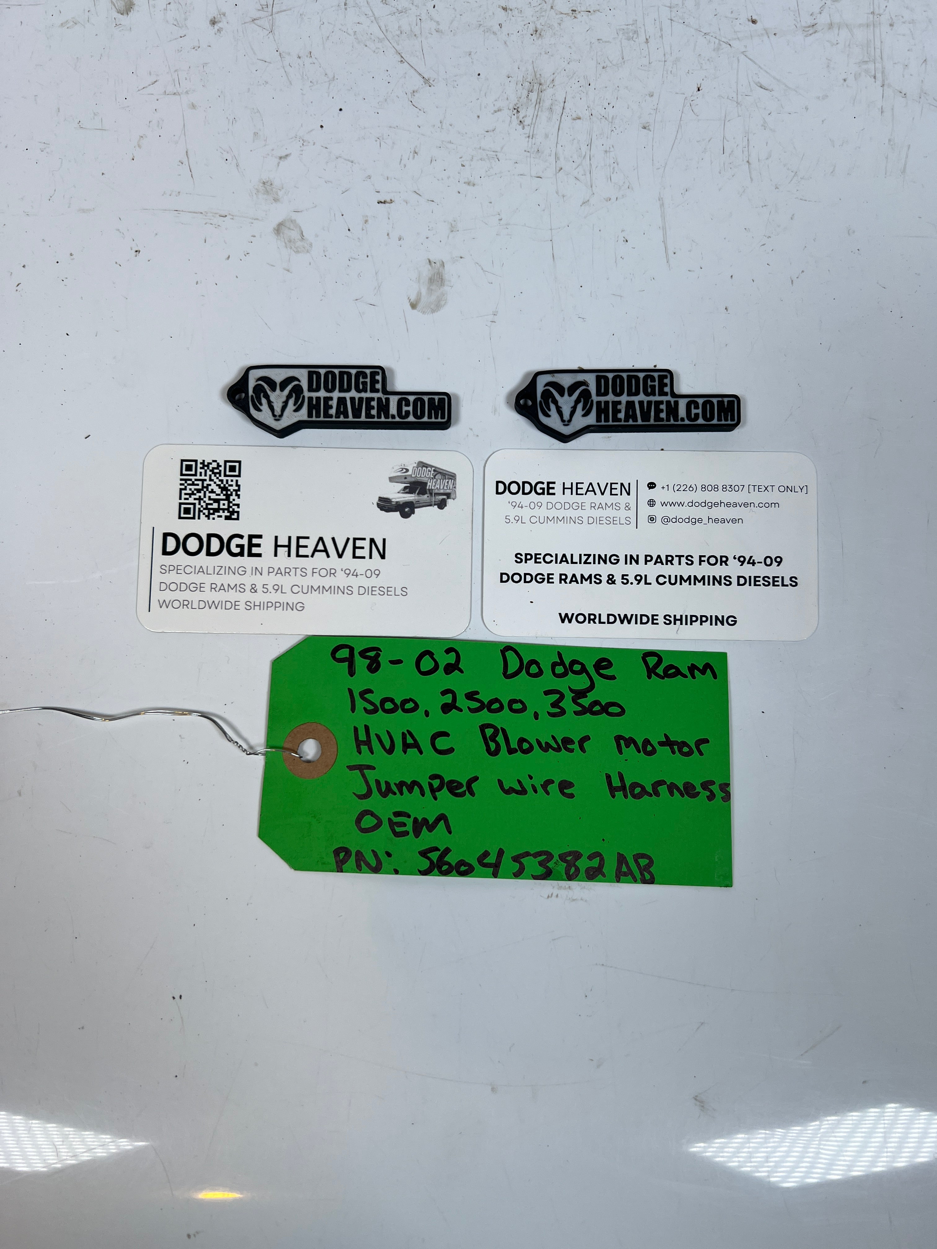 1998-2002 Dodge Ram 1500-3500 HVAC Blower Motor Jumper Wire harness