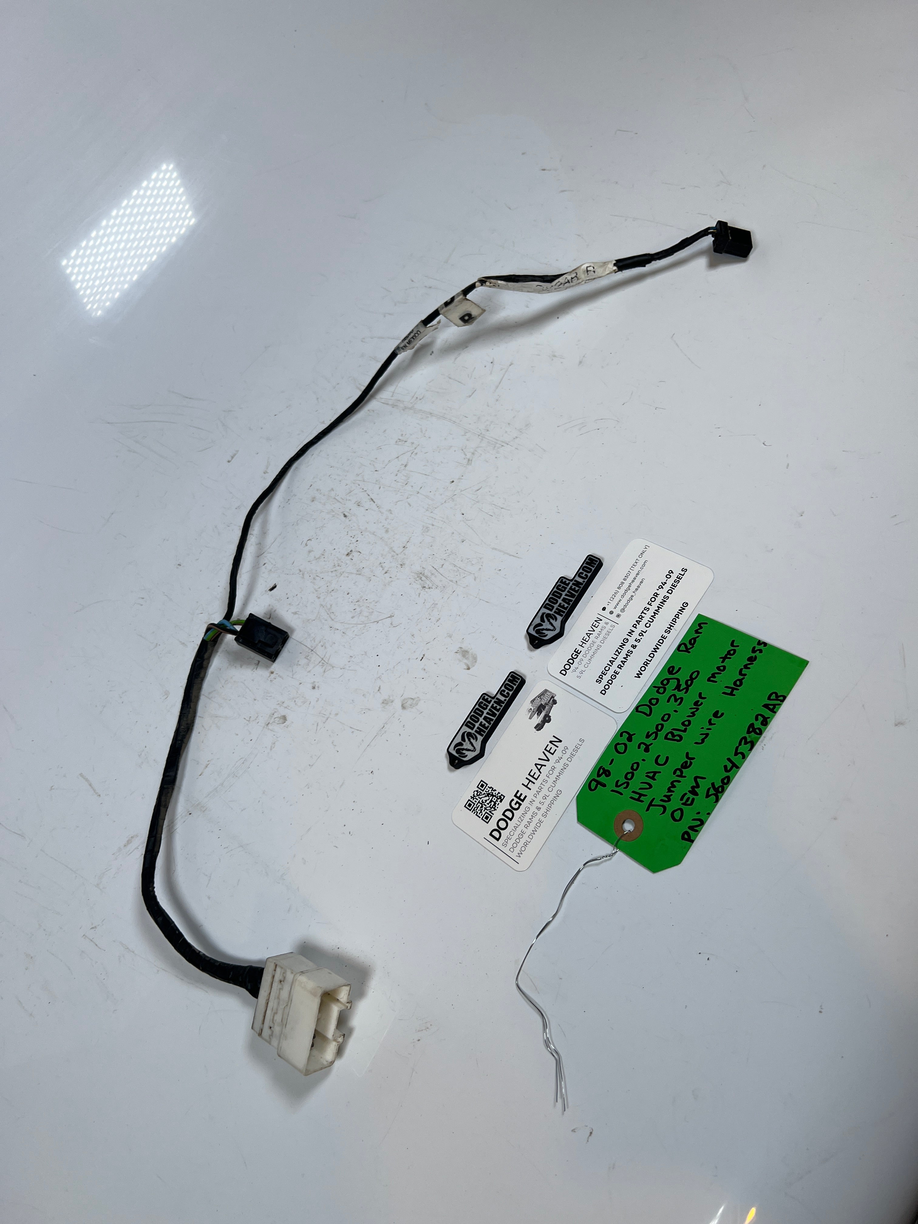 1998-2002 Dodge Ram 1500-3500 HVAC Blower Motor Jumper Wire harness