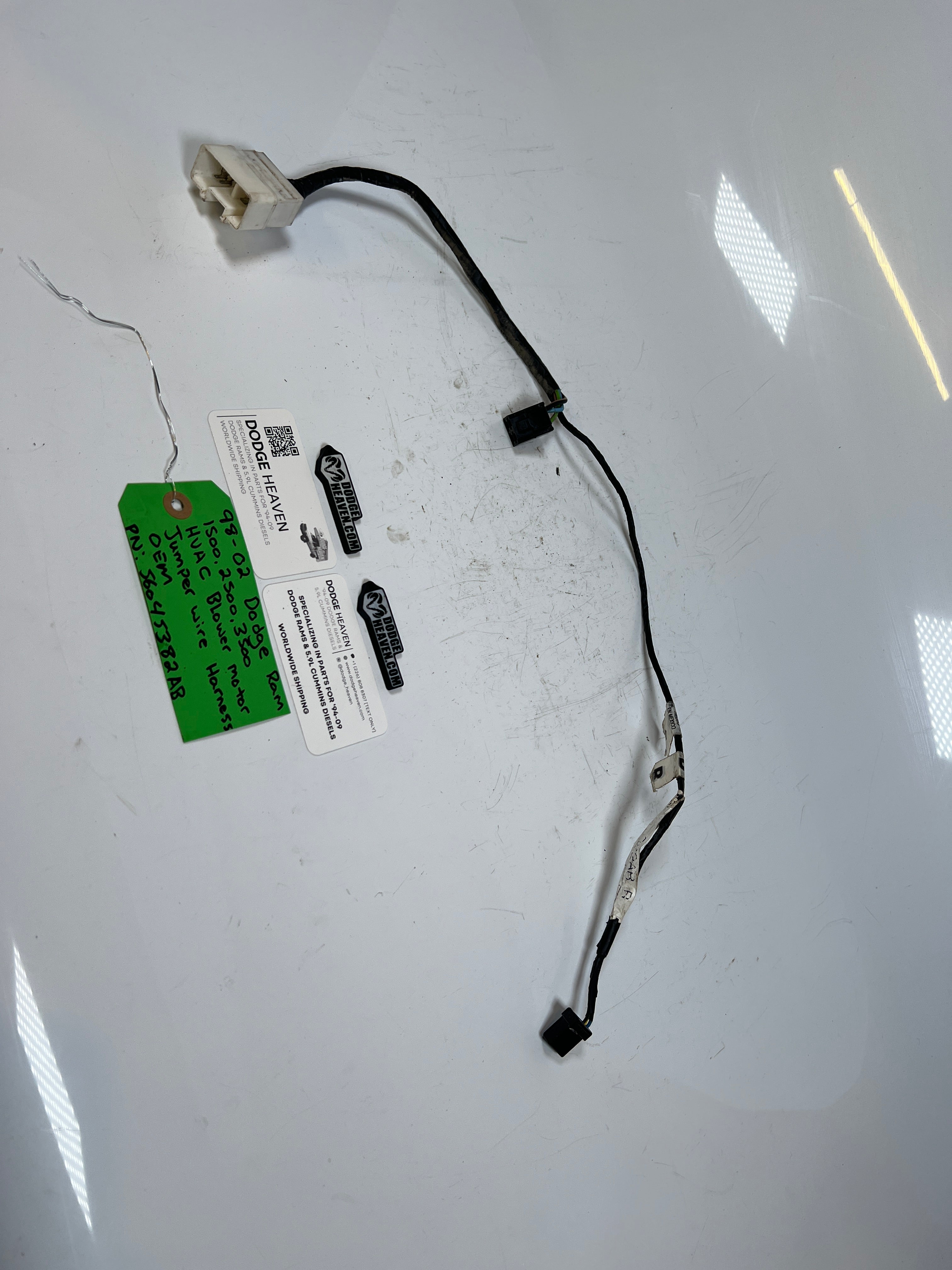 1998-2002 Dodge Ram 1500-3500 HVAC Blower Motor Jumper Wire harness