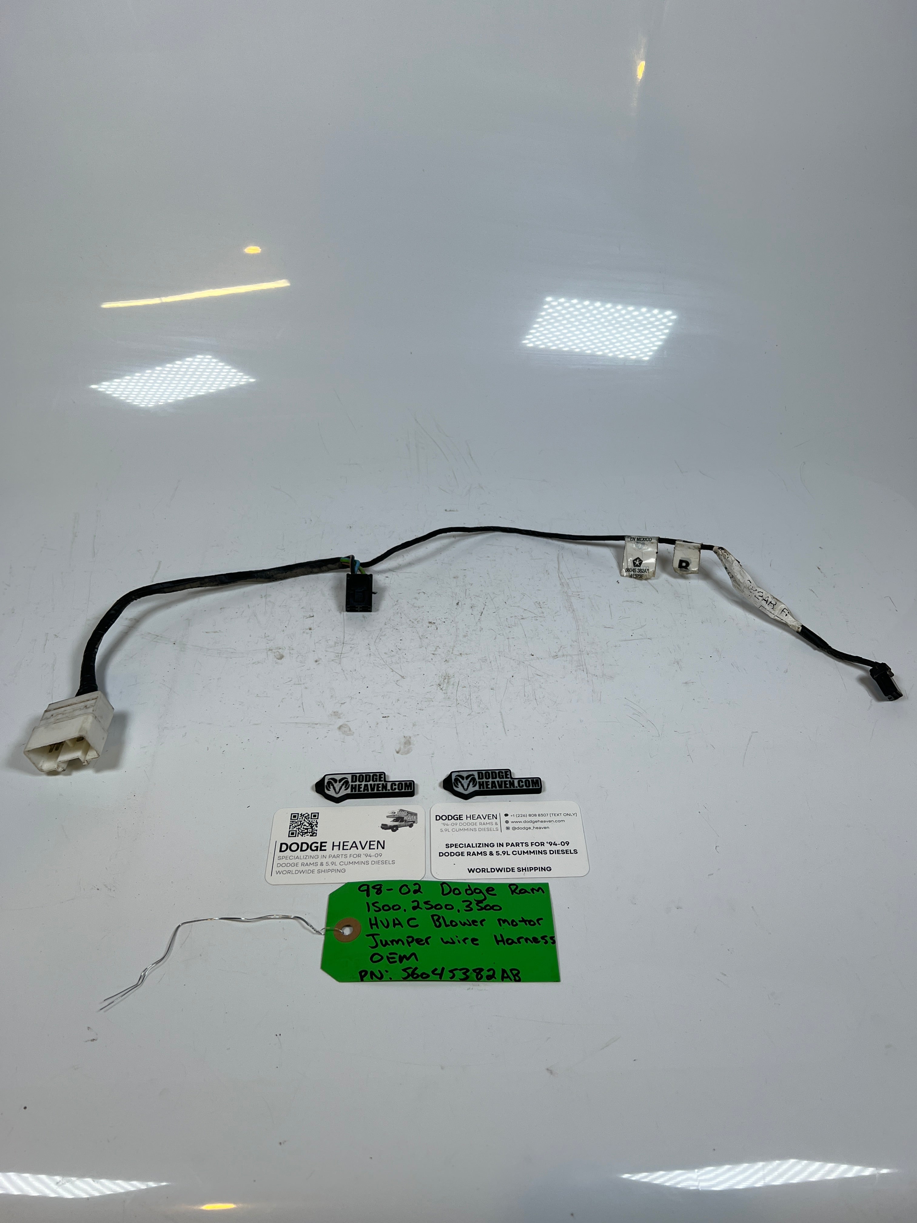 1998-2002 Dodge Ram 1500-3500 HVAC Blower Motor Jumper Wire harness