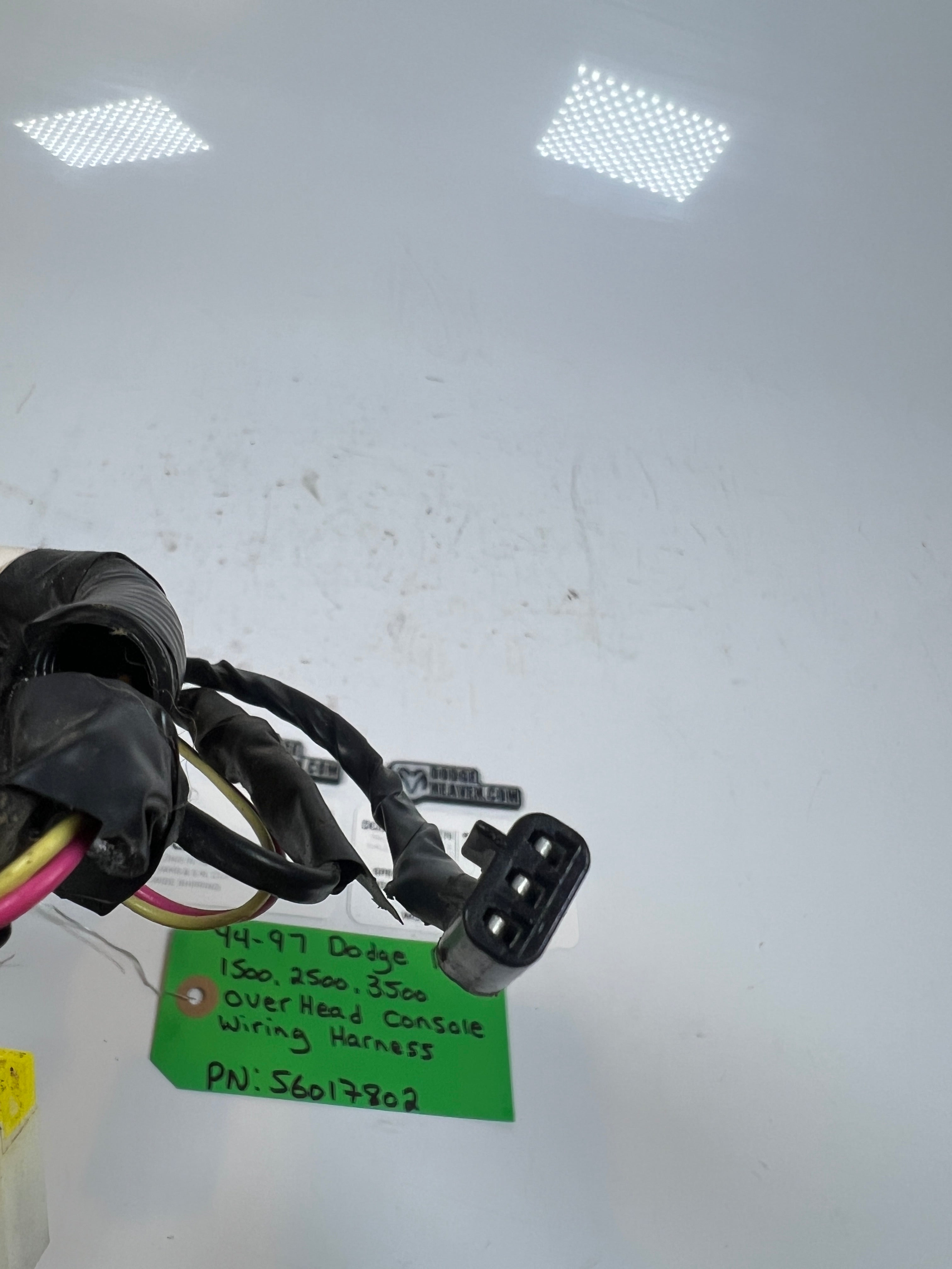 1994-1997 Dodge Ram 1500-3500 Overhead Console wiring harness