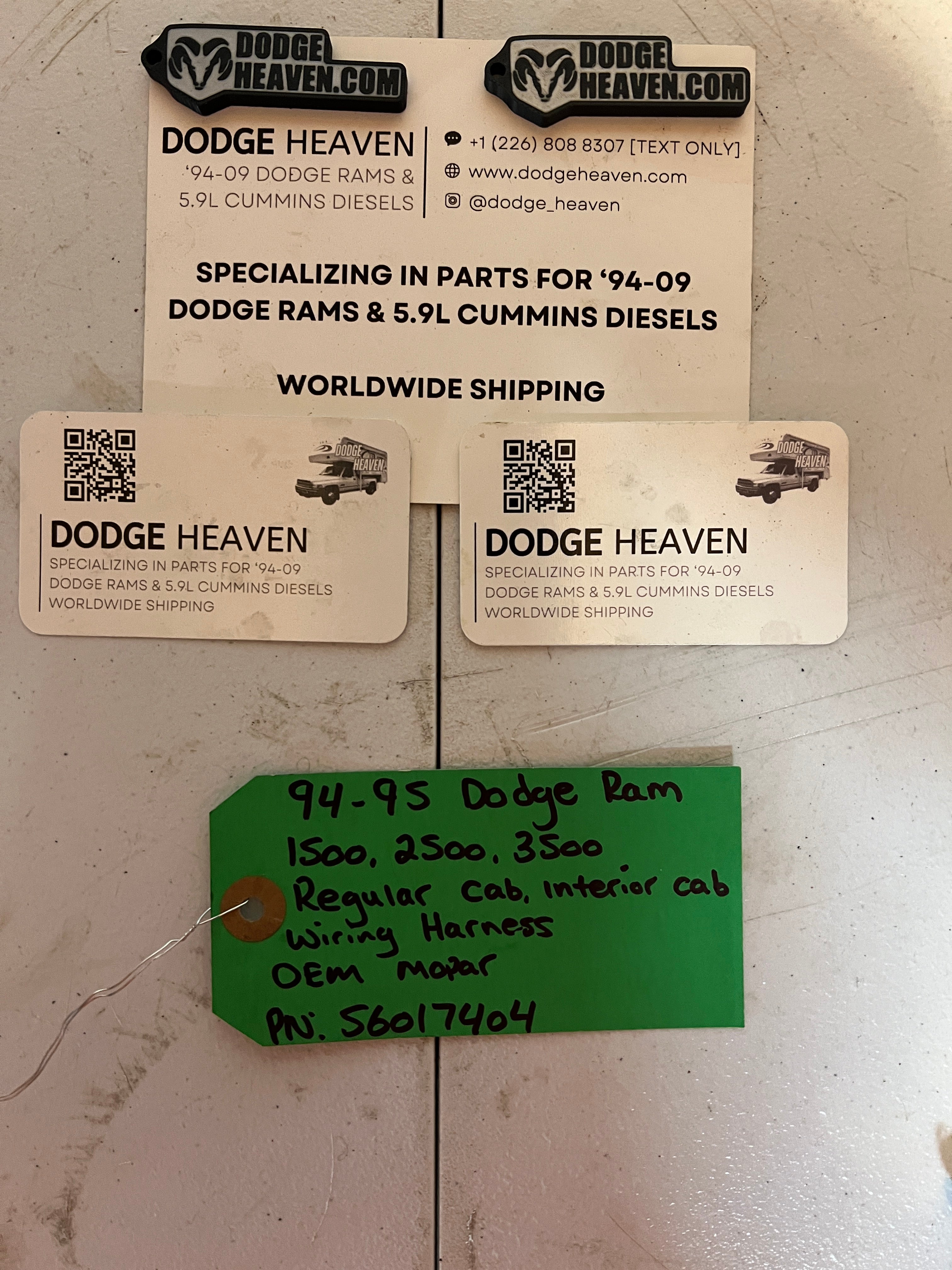 1994-1995 Dodge Ram 1500-3500 Cab Wiring Harness , Regular Cab